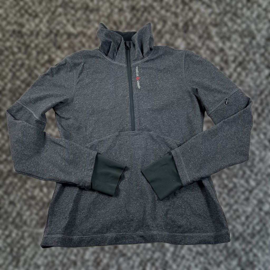 Reebok Reebok CrossFit Sweatshirt 1/2 Zip Womens Medium Gray Training Activewear Gym Size M / US 6-8 / IT 42-44 - 1 Thumbnail
