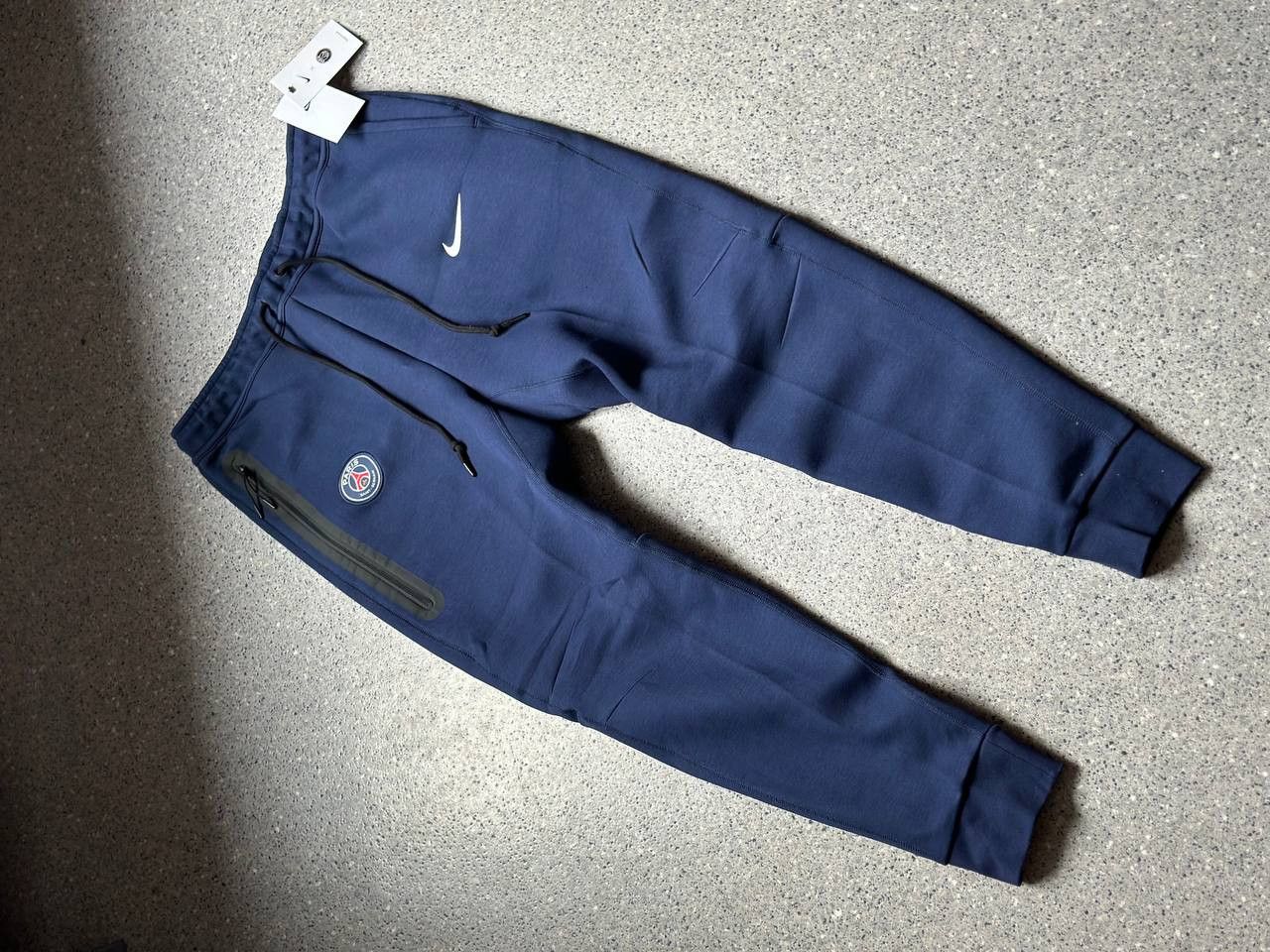 Nike Tech Fleece Pants Black And Blue PSG