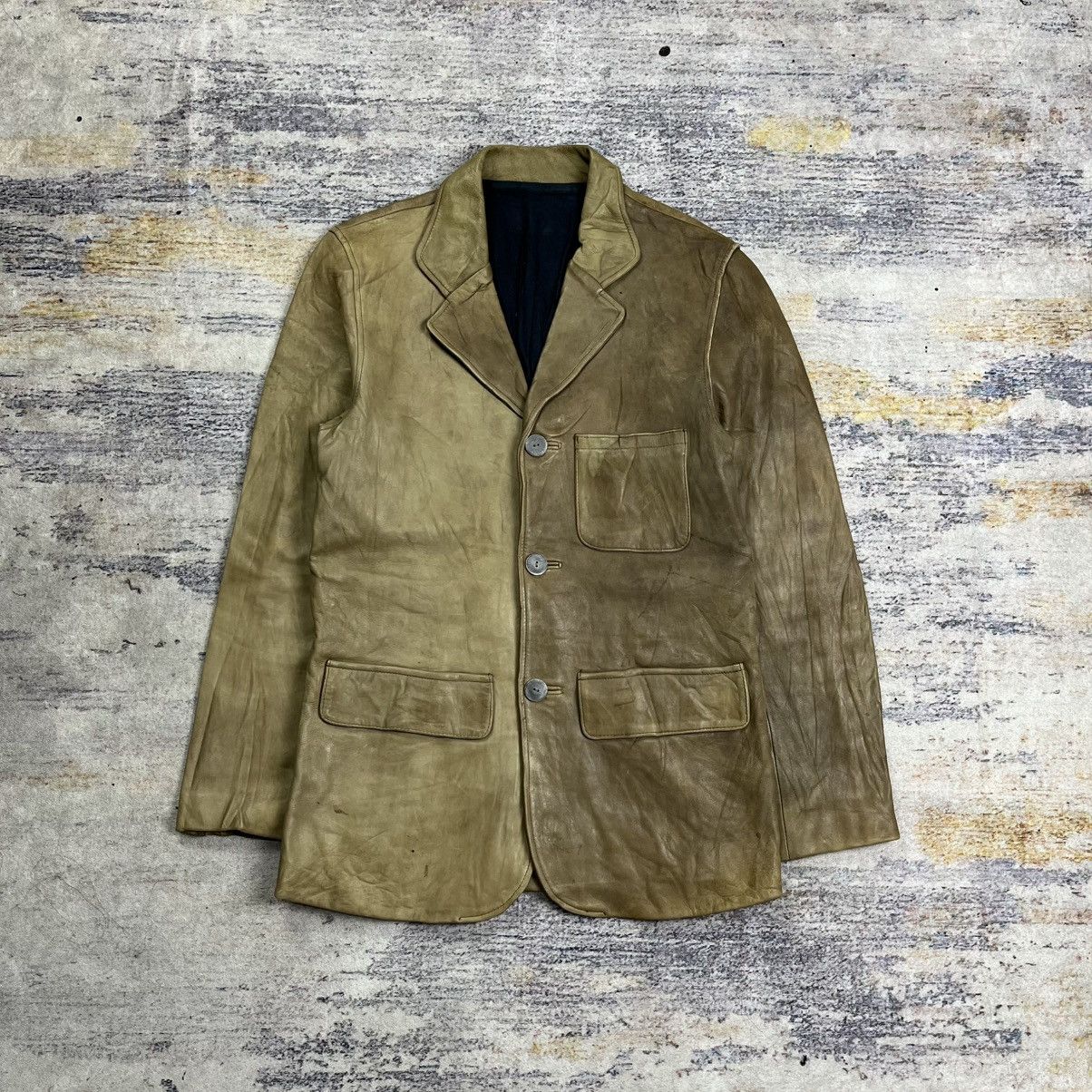 Isamu Katayama Backlash Isamu Katayama Backlash blazer bleach color leather jacket Size US M / EU 48-50 / 2 - 1 Thumbnail