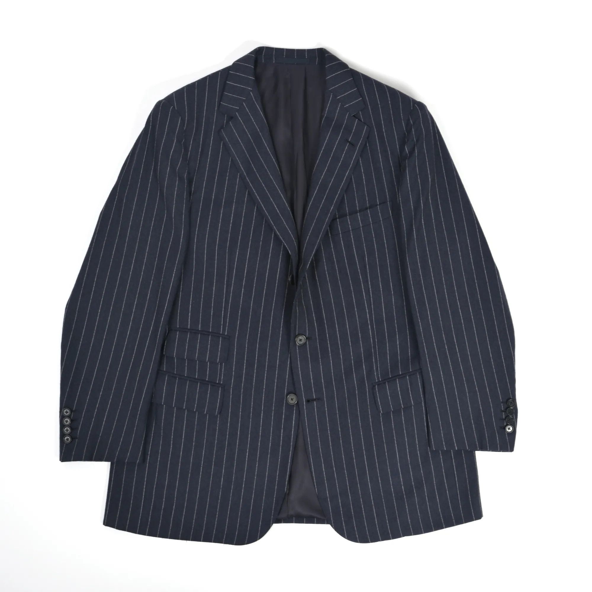 Cifonelli CIFONELLI navy chalk-stripe flannel suit (54 EU) Size 54R - 3 Thumbnail