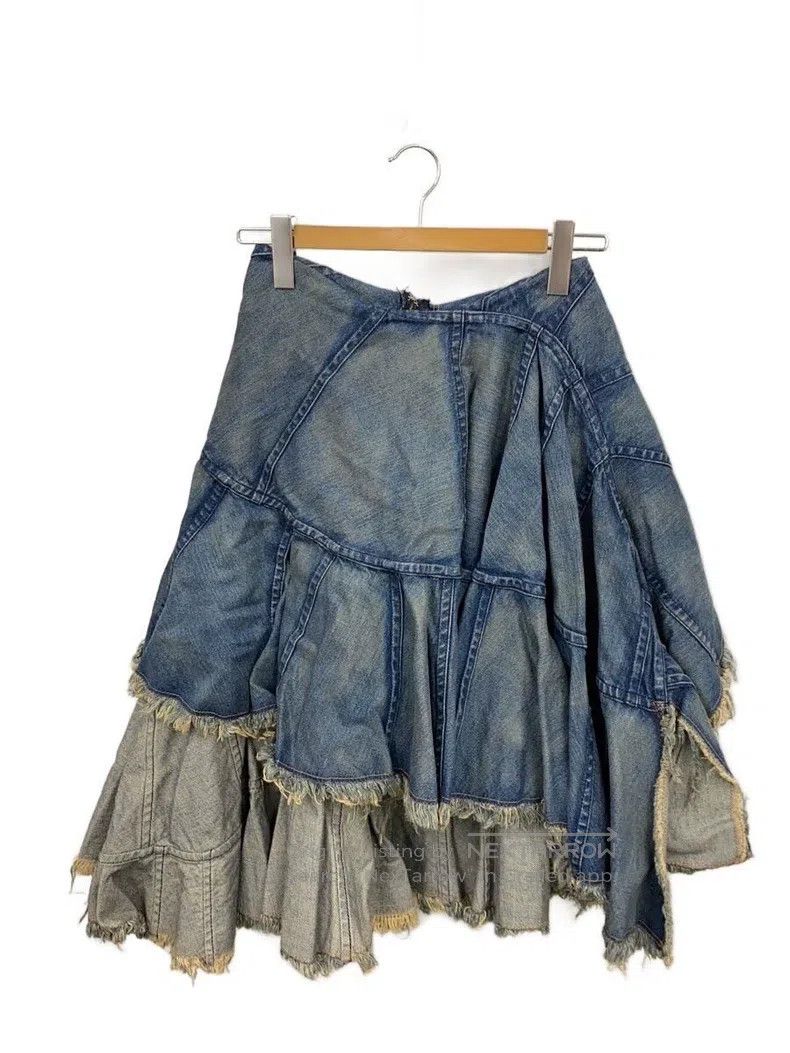 Junya Watanabe Junya Watanabe size S Asymmetric Denim Skirt Size 22" - 2 Thumbnail