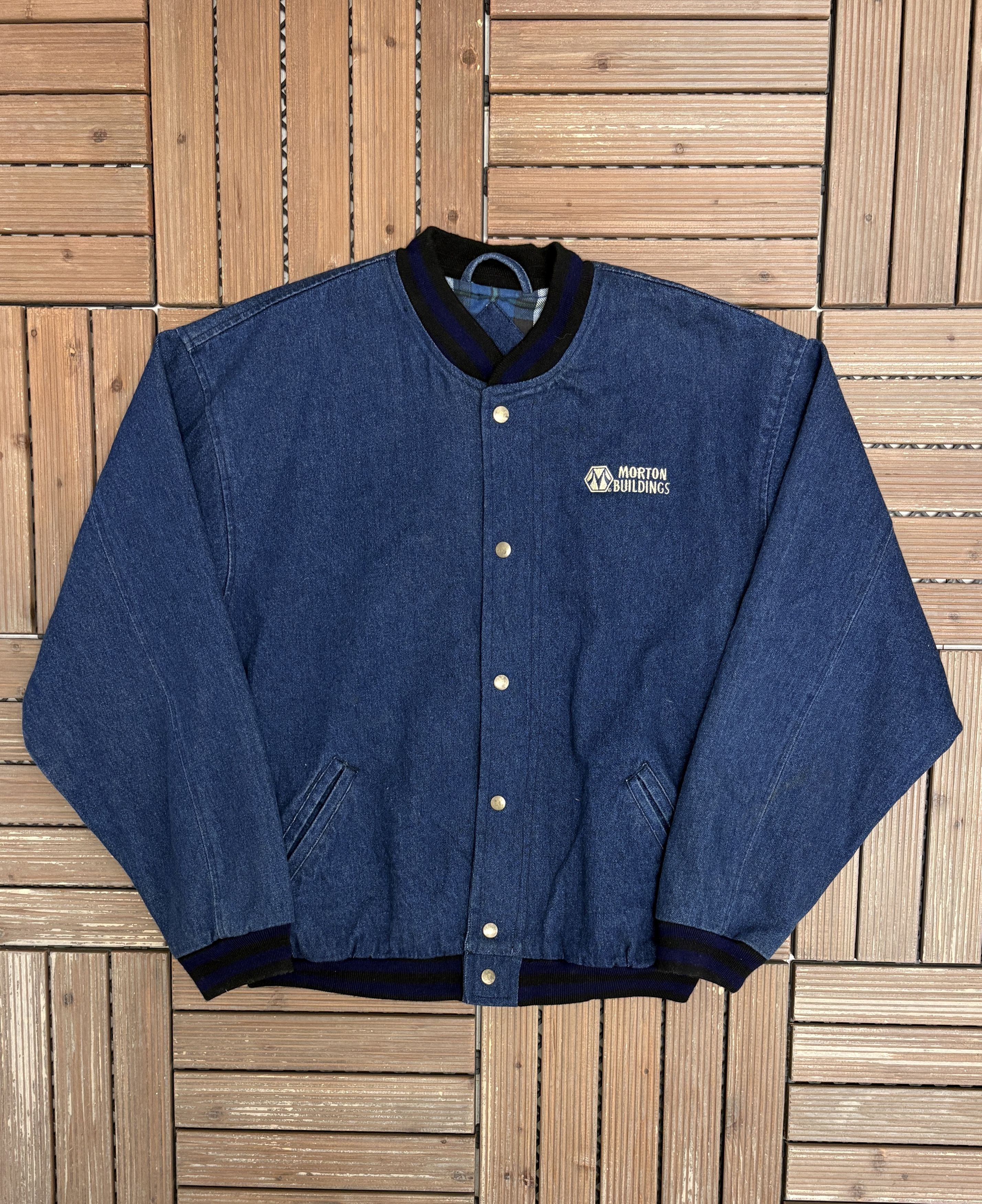 Vintage Morton Buildings Vintage Denim Workwear Jacket Size US L / EU 52-54 / 3 - 1 Thumbnail