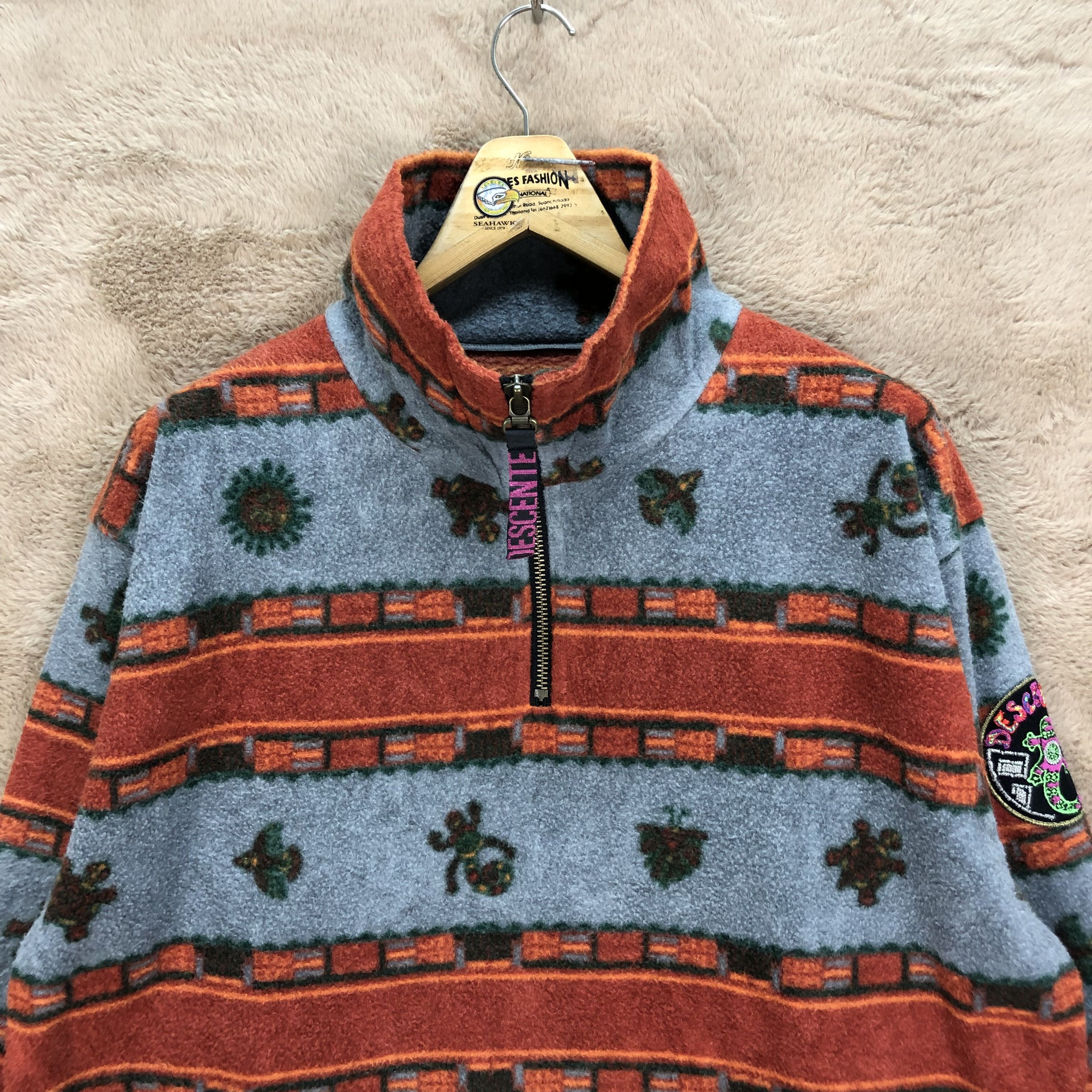 Descente DESCENTE Animal Logo Quater Zip Printed Fleece #5355-185 Size US L / EU 52-54 / 3 - 2 Thumbnail
