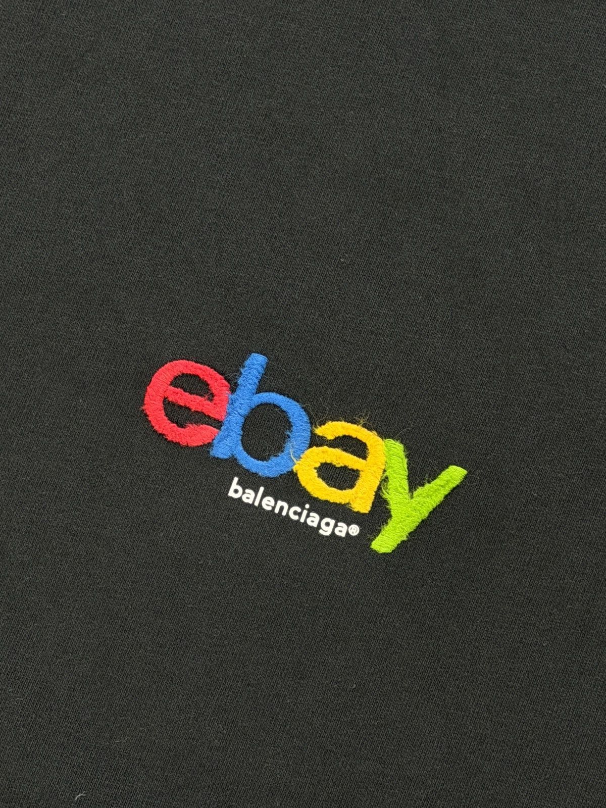 Balenciaga Balenciaga Ebay Embroidery Oversized Black Tee Shirt Size US M / EU 48-50 / 2 - 4 Thumbnail
