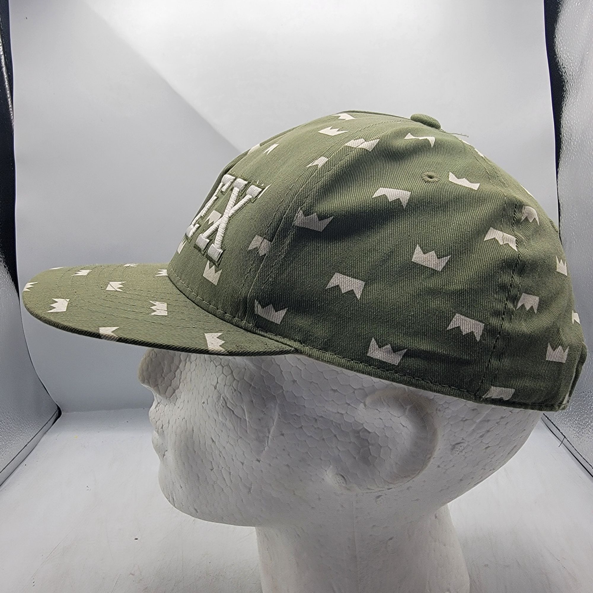 Apex Apex Green Adults Snapback Hat With White Crown Print Casual Size ONE SIZE - 2 Thumbnail