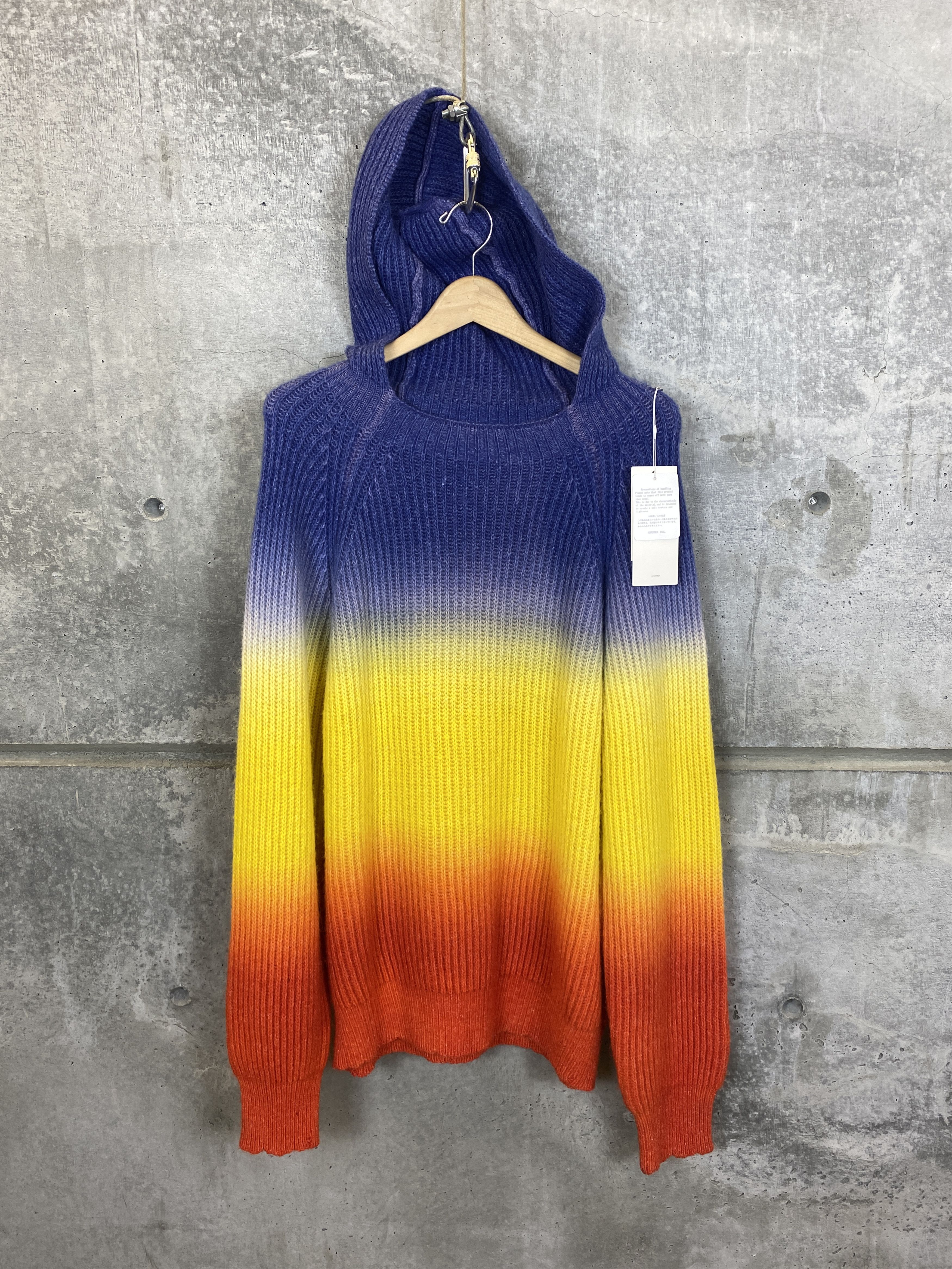 Unused Union x Unused Tri-Color Wool Alpaca Blend Knit Hoodie Size US M / EU 48-50 / 2 - 1 Thumbnail