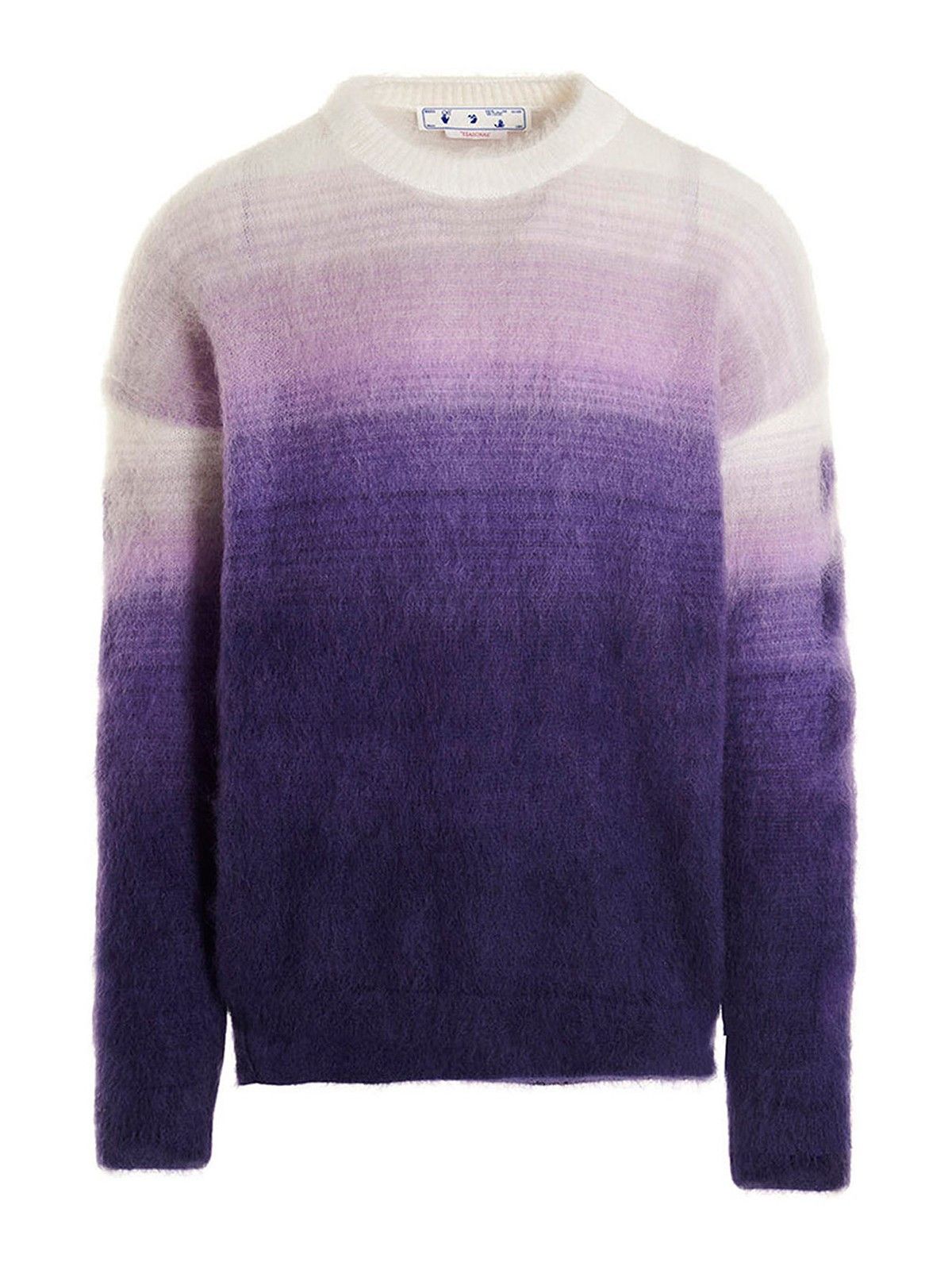 Off-White o1gr1nt0125 Diag Arrow Crewneck Sweater in Purple Size US S / EU 44-46 / 1 - 1 Thumbnail