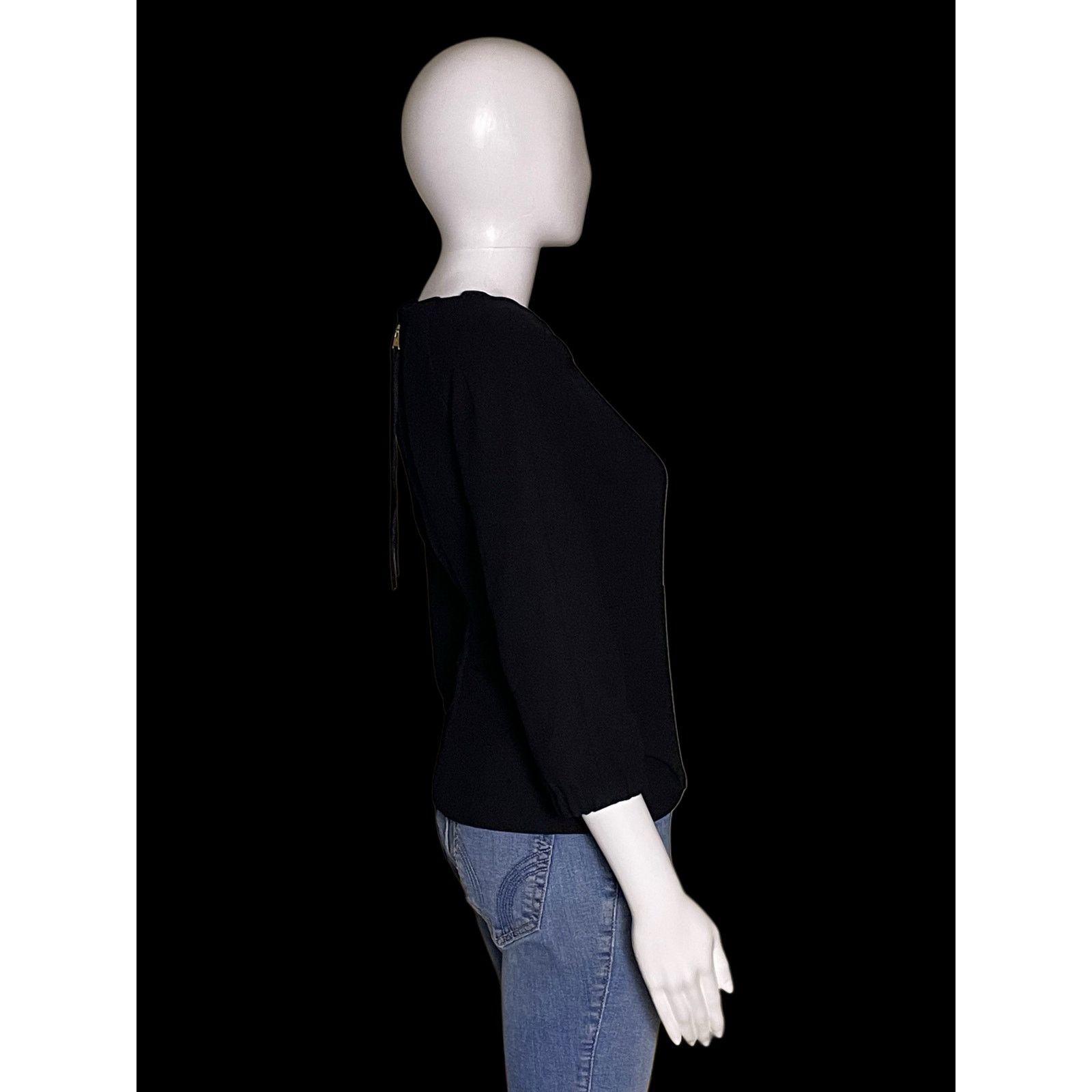 Louis Vuitton 2006 Louis Vuitton Black Wool and Silk Top By Marc Jacob Size XS / US 0-2 / IT 36-38 - 4 Thumbnail
