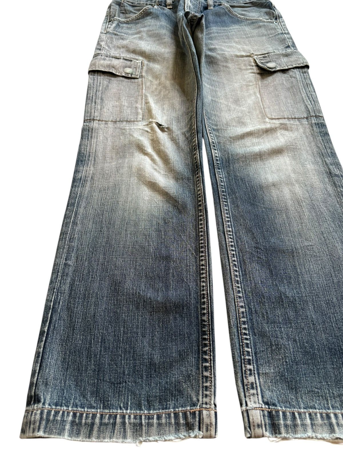 Gap Vintage Gap Cargo Button Fly Faded Wash Loose Jeans Size US 32 / EU 48 - 6 Thumbnail