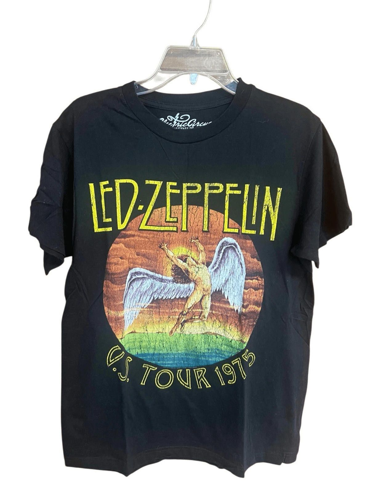 Designer Led Zeppelin US Tour 1975 Graphic T-Shirt Sz M Size US M / EU 48-50 / 2 - 1 Thumbnail