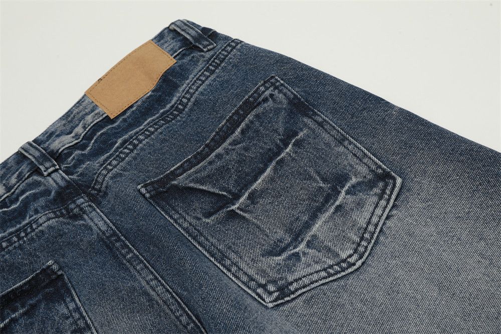 Vintage Men's washed loose wide-leg tie-dye gradient jeans Size US 32 / EU 48 - 6 Thumbnail