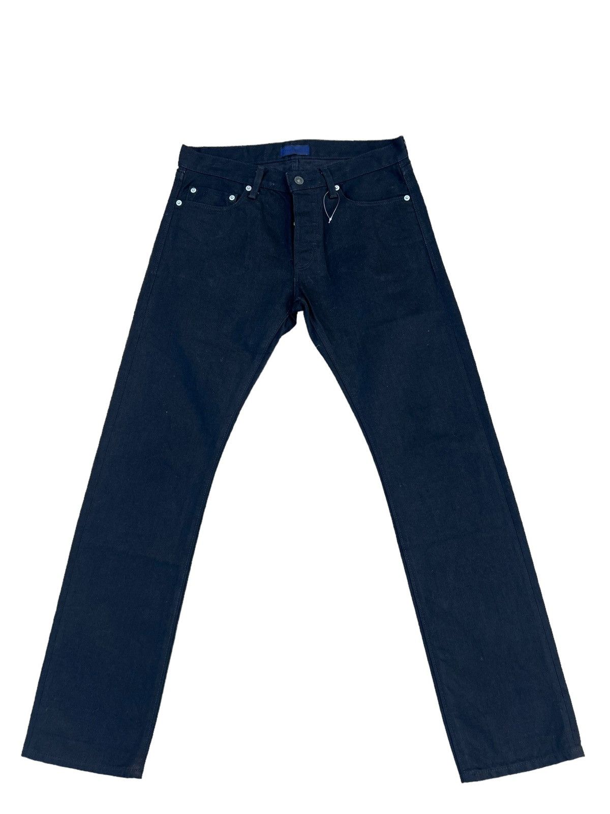 Vintage Fire Service Japan Super Black Denim Selvedge Jeans Skinny Size US 30 / EU 46 - 1 Thumbnail