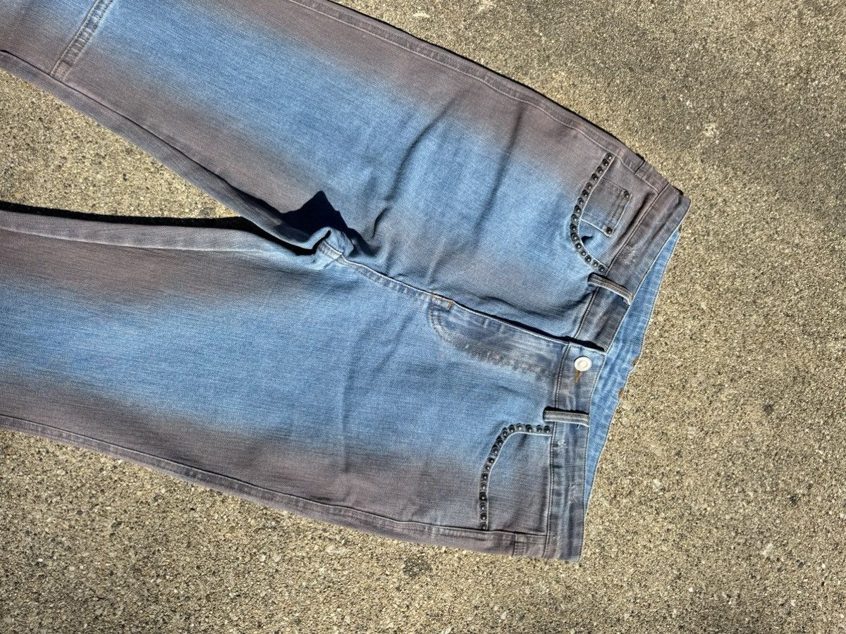 Hysteric Glamour Studded Grunge Flare Jeans Washed Size US 32 / EU 48 - 6 Thumbnail