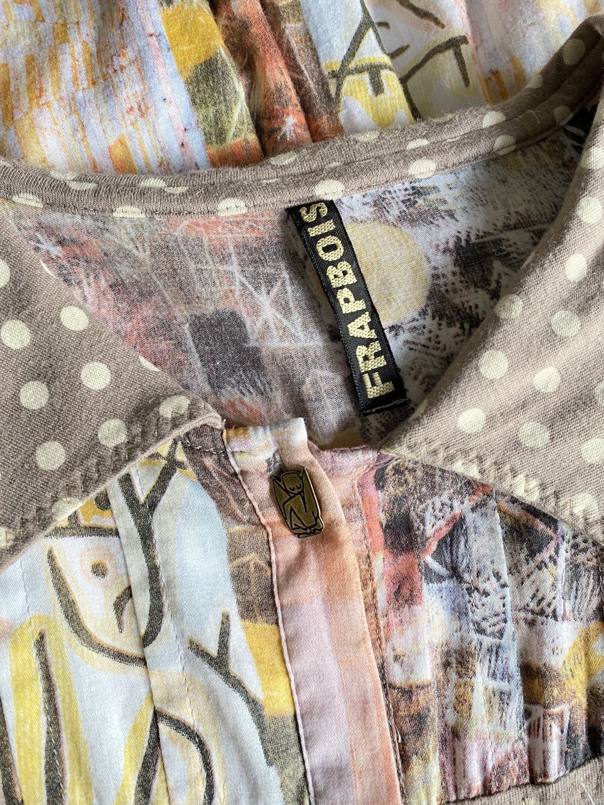 Frapbois FRAPBOIS Multicolor Printed Blouse with Polka Dot Accents Size XS / US 0-2 / IT 36-38 - 3 Thumbnail