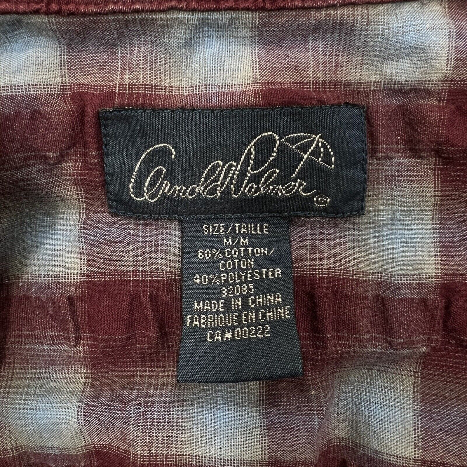 Other Arnold Palmer Button Down Maroon Short Sleeve Pocket Shirt Size US M / EU 48-50 / 2 - 3 Thumbnail