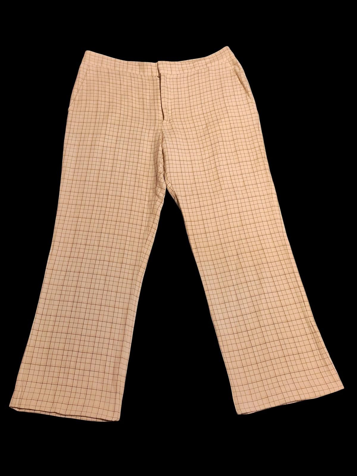Jones New York Joie Women's Beige Checkered Trousers Size 10 Size 32" / US 10 / IT 46 - 1 Thumbnail