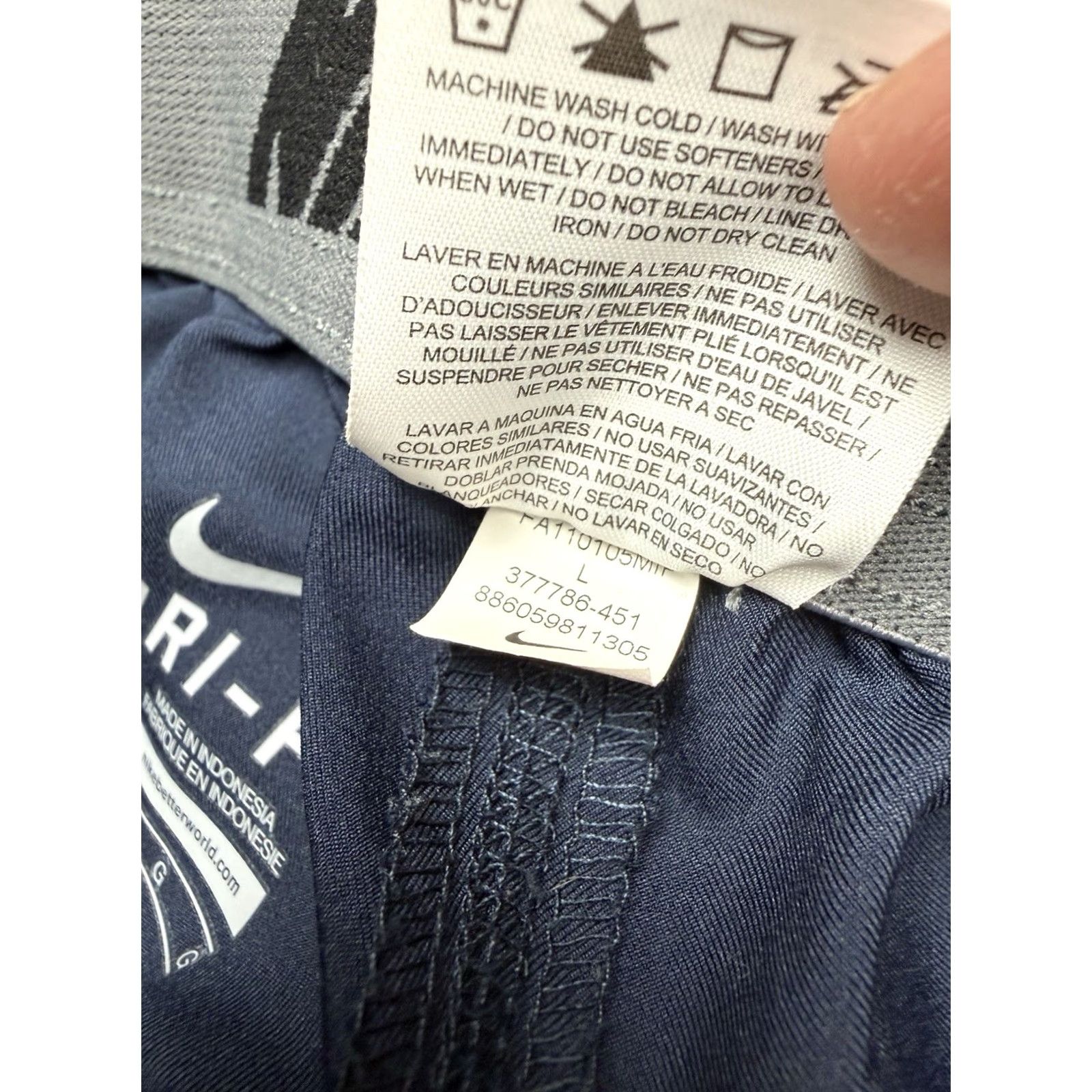 Nike Nike Pants Mens Large Navy Blue Team Woven Training Track Athletic Running Size US 33 - 7 Thumbnail