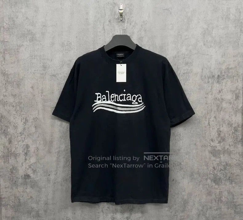 Balenciaga Balenciaga Coke Logo Distressed Short Sleeve. Size US S / EU 44-46 / 1 - 1 Thumbnail