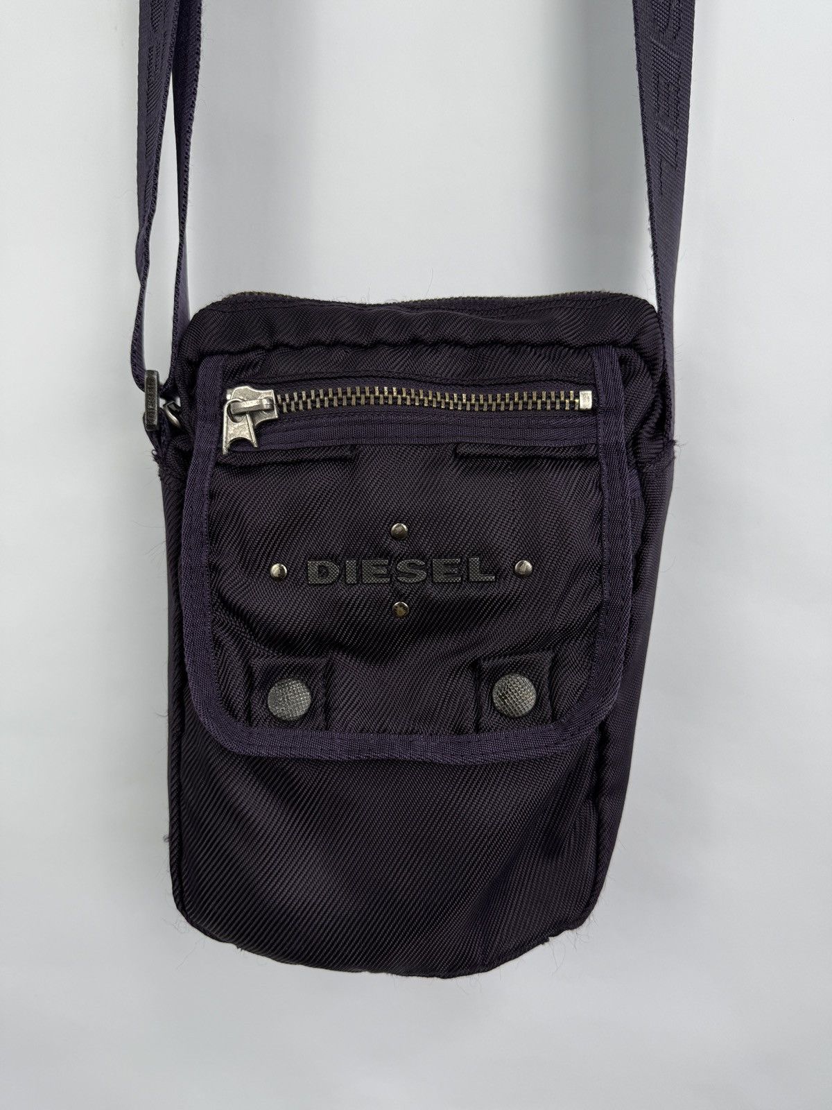 Diesel 🇺🇸 Vintage Y2K Diesel Archive Purple Bag Rare Retro Hype Size ONE SIZE - 3 Thumbnail