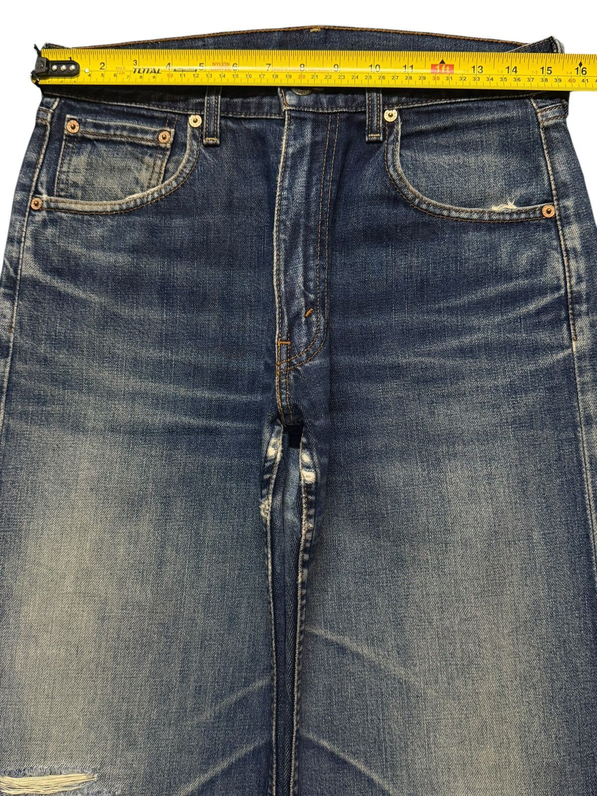 Levi's Vintage 80s Levis 503 Blue Faded Wash Distressed Wide Leg Size US 30 / EU 46 - 8 Thumbnail