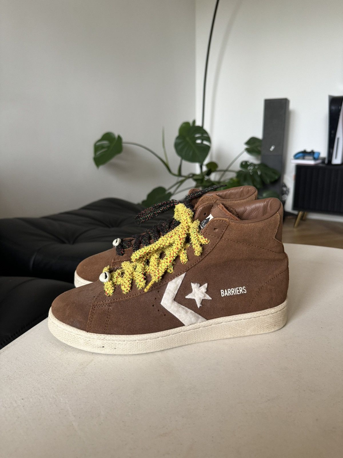 Barriers × Converse Barriers x Converse High Top Collab Shoes Brown Streetwear Size US 8 / EU 41 - 3 Thumbnail