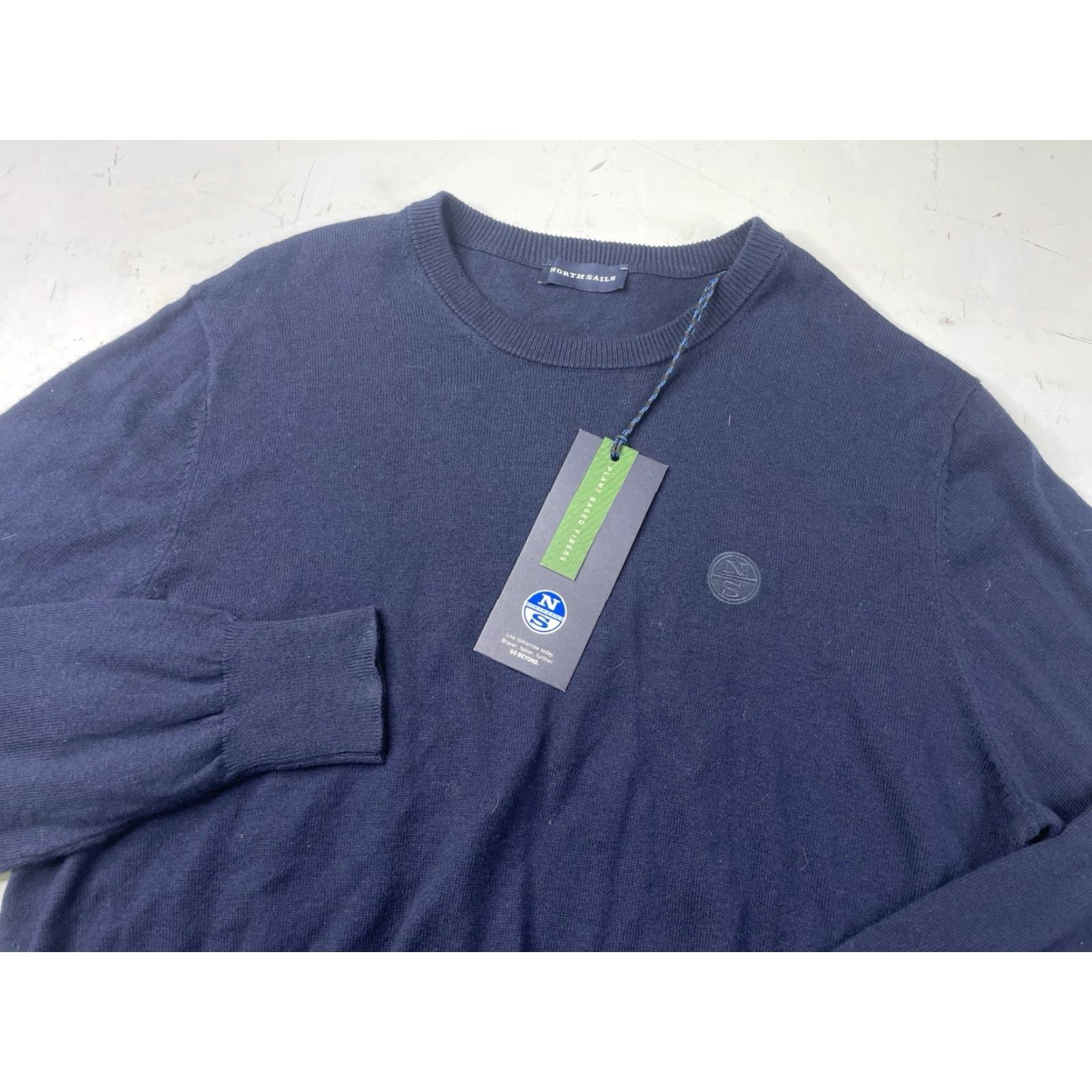 Vintage NWT North Sails Navy Blue Knit Crewneck Sweater Cotton Wool Mens Small S Crew Neck Pullover Sweater Blues Mens Size US S / EU 44-46 / 1 - 2 Thumbnail