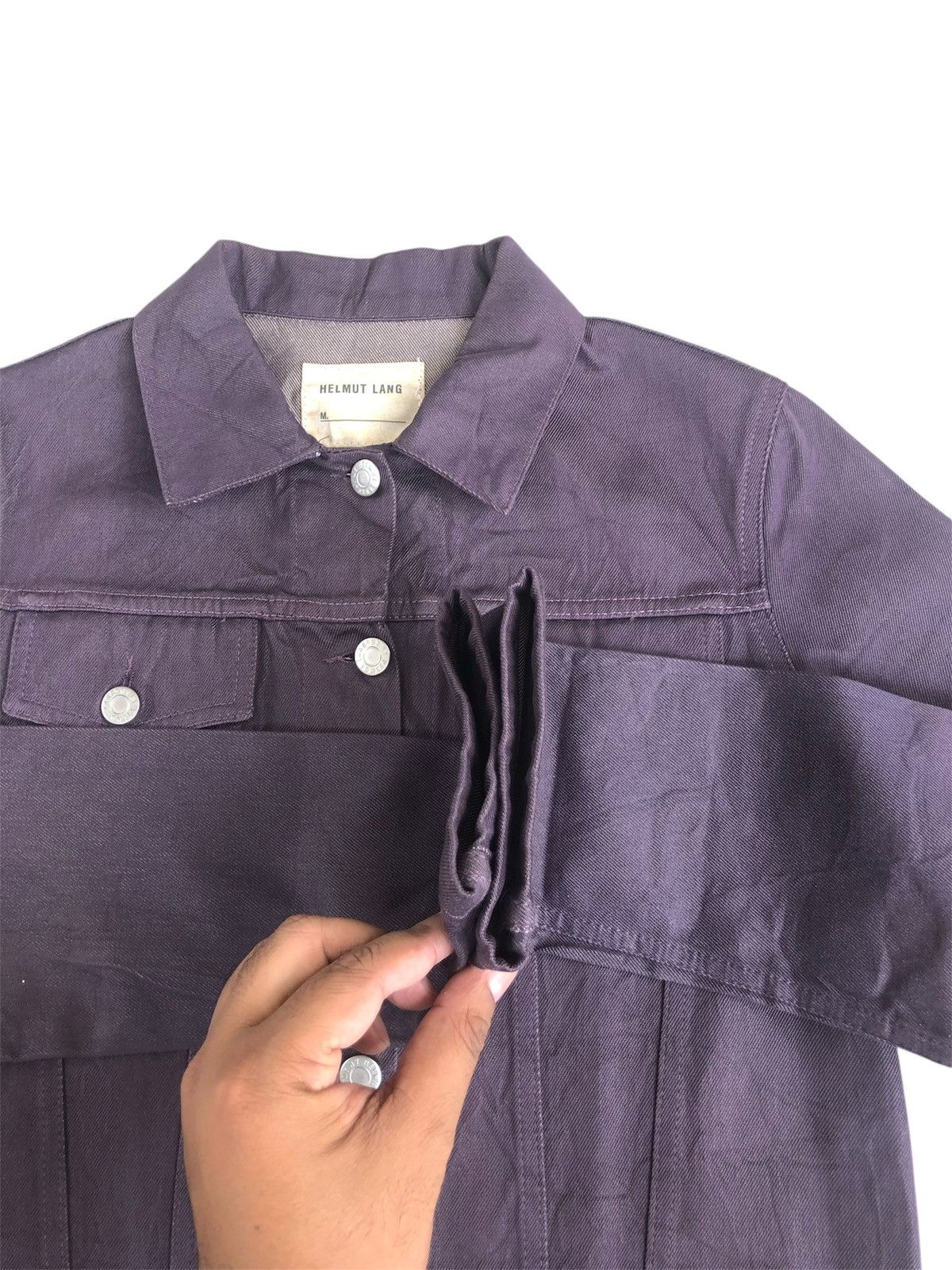 Helmut Lang Helmut Lang Denim Jacket Raw Silk Denim Size US XXS / EU 40 - 16 Thumbnail