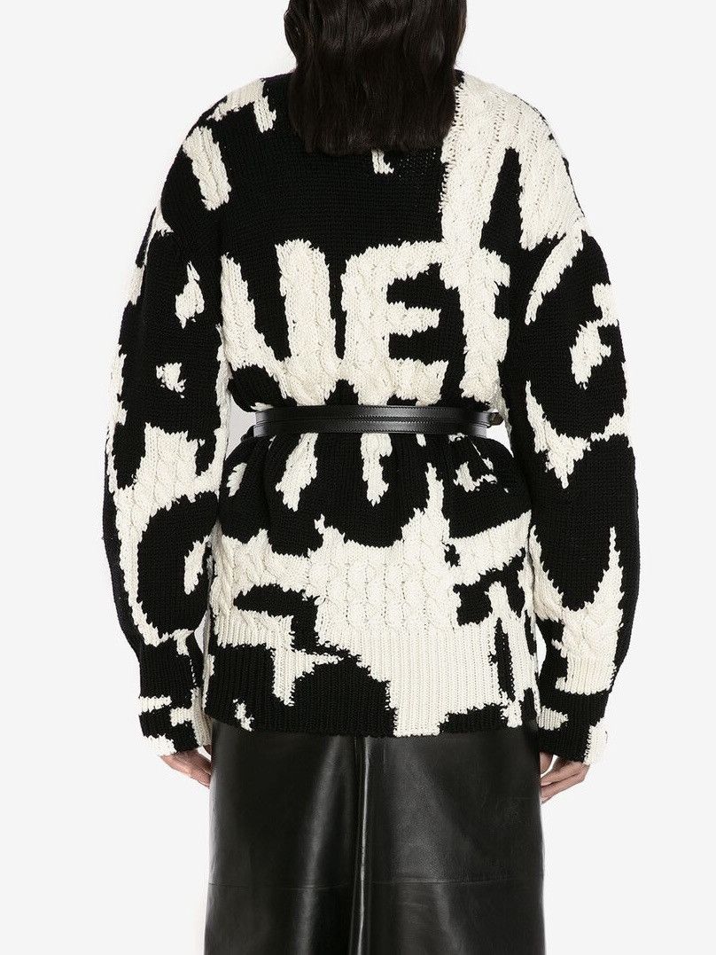 Alexander McQueen Graffiti Cable-knit Slouch Cardigan Size S / US 4 / IT 40 - 2 Thumbnail