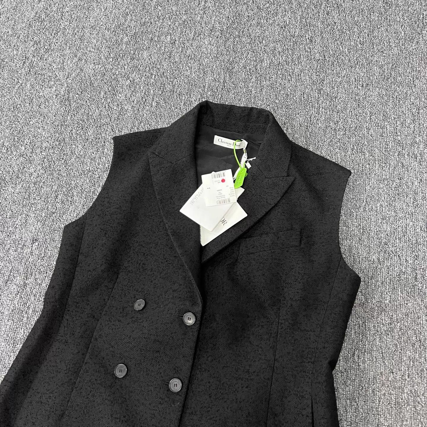 Dior Dior Black Wool Blend Silk Lined Vest Dress 42 New With Tags Size M / US 6-8 / IT 42-44 - 3 Thumbnail