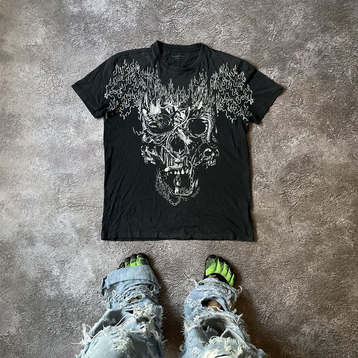 Band Tees Vintage Y2K ALLSAINTS FACE Horror Psycho SKELETON 90S Size US S / EU 44-46 / 1 - 1 Thumbnail