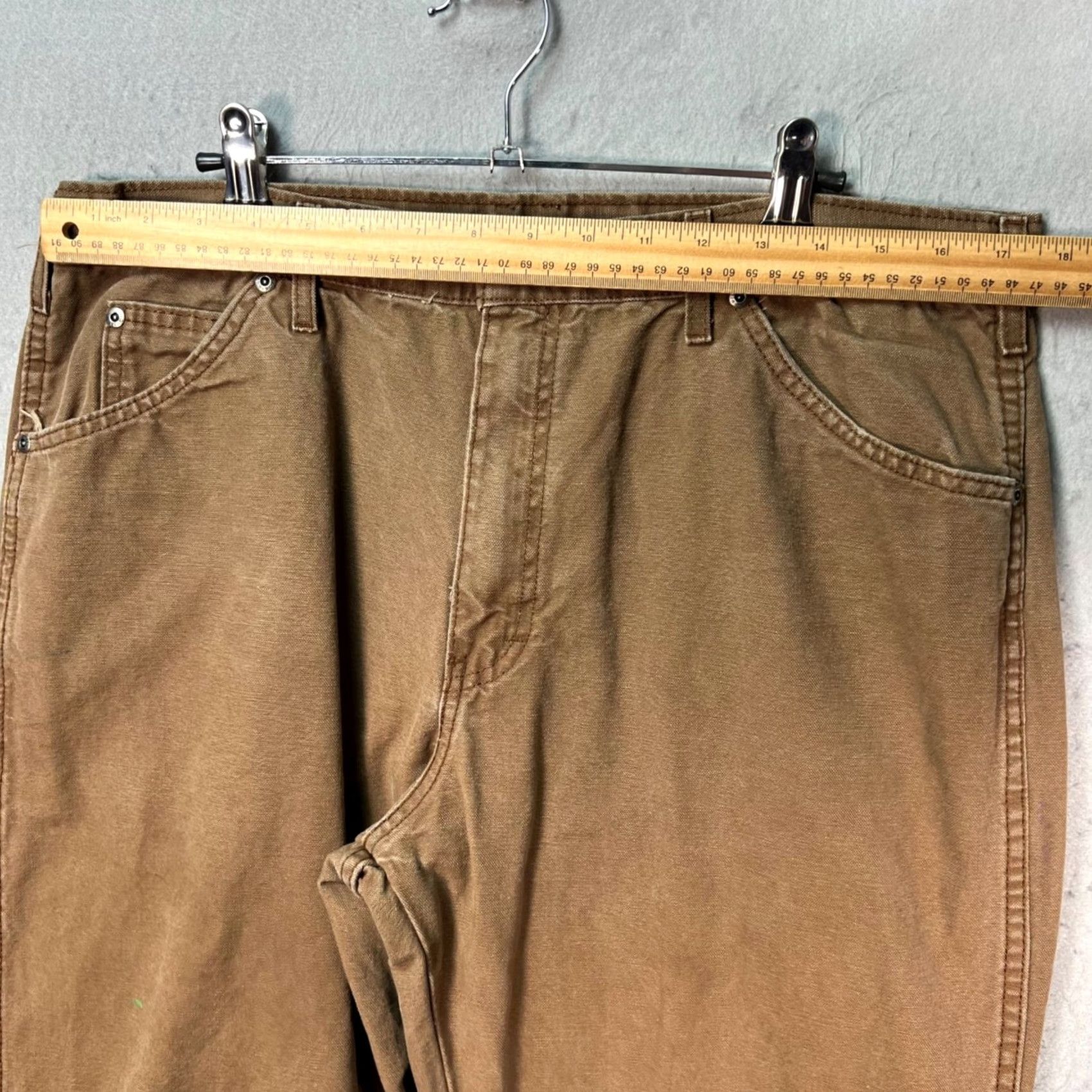 Dickies Dickies Mens 36 x 30 Brown Cotton Work Pants Straight Leg Carpenter 874 Material Cotton Canvas Regular Mens Size US 36 / EU 52 - 5 Thumbnail