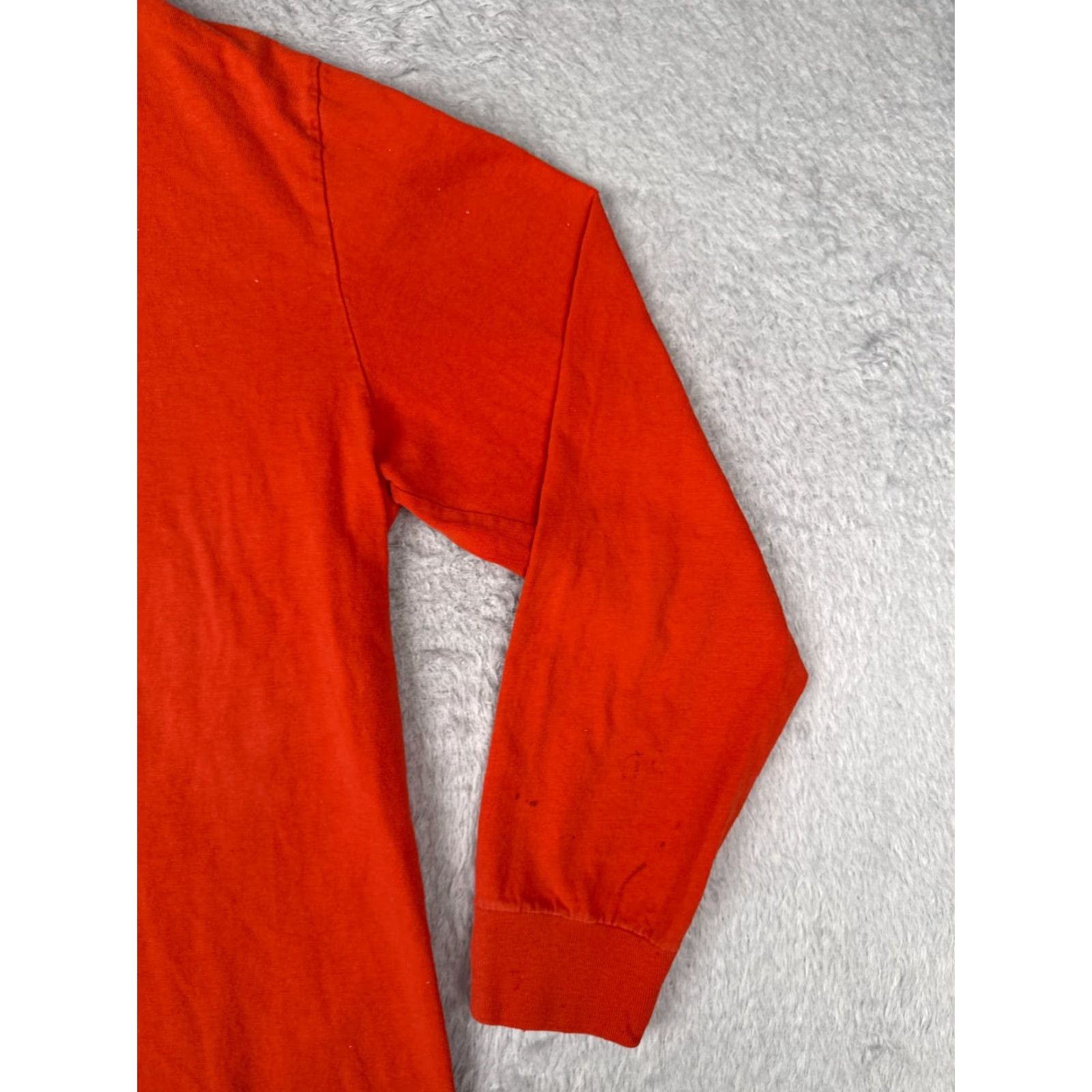 Ralph Lauren VINTAGE Nike Shirt Adult Large Orange Long Sleeve Crew Neck Cotton READ Size US L / EU 52-54 / 3 - 2 Thumbnail