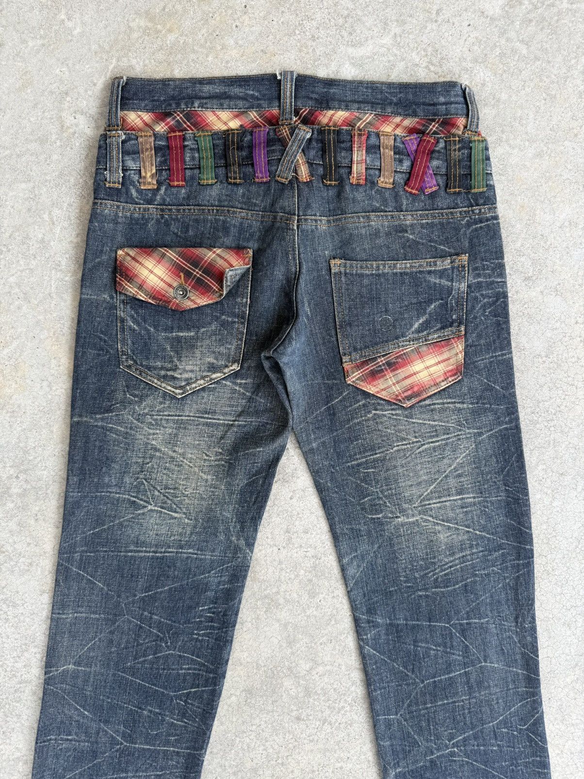 Hysteric Glamour Japanese Nylaus Double Waist Distressed Jeans Size US 32 / EU 48 - 8 Thumbnail