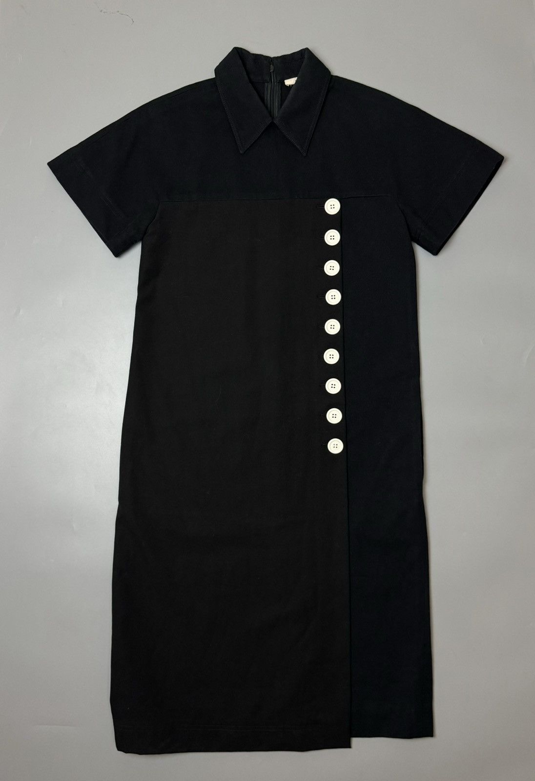 image of Celine By Phoebe Philo Multiple Buttons Dress in Black, Women's (Size XS)