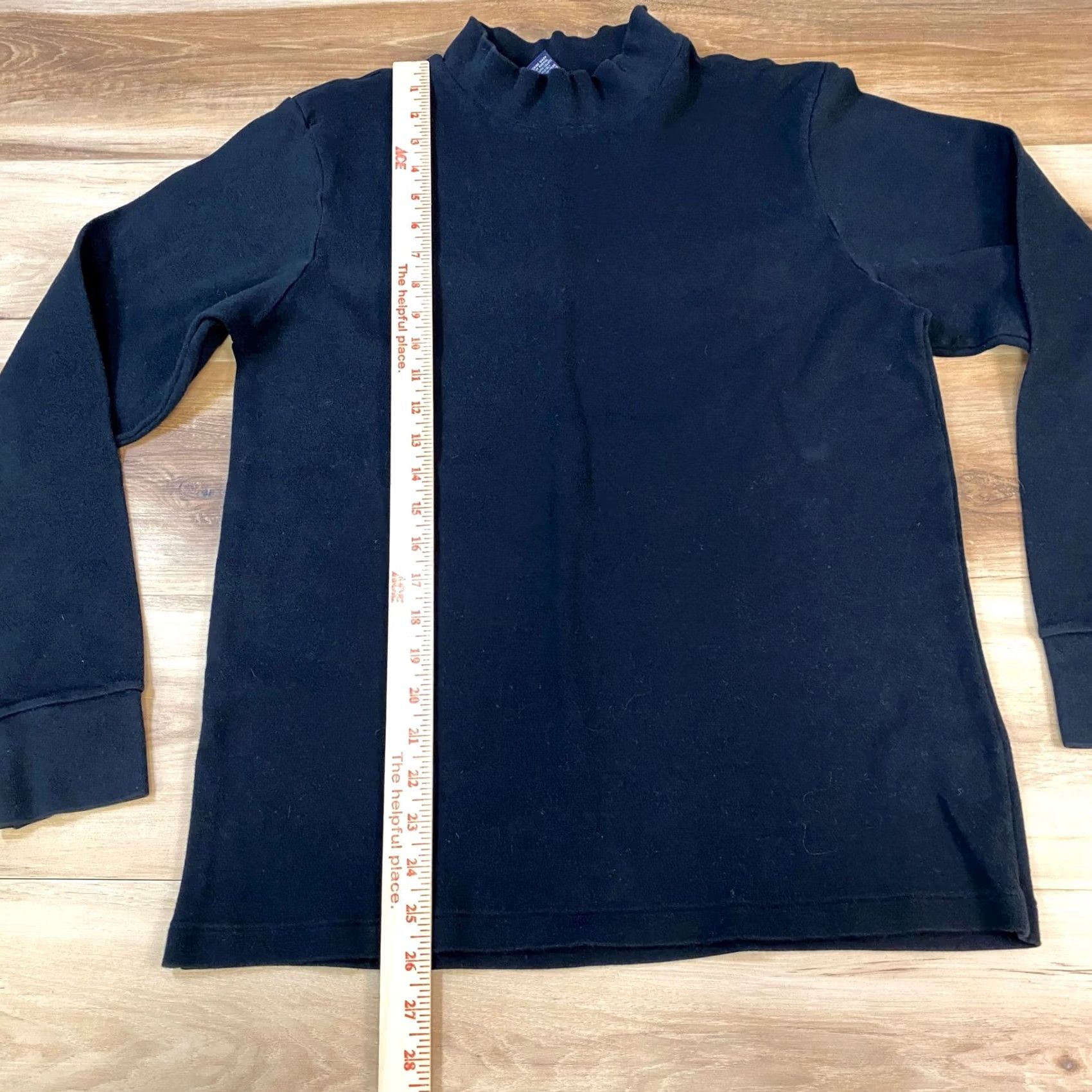 Lands' End Lands' End Mock Neck Mens M Black Cotton Regular Fit Heritage Vintage USA Made Shirt Size US M / EU 48-50 / 2 - 4 Thumbnail