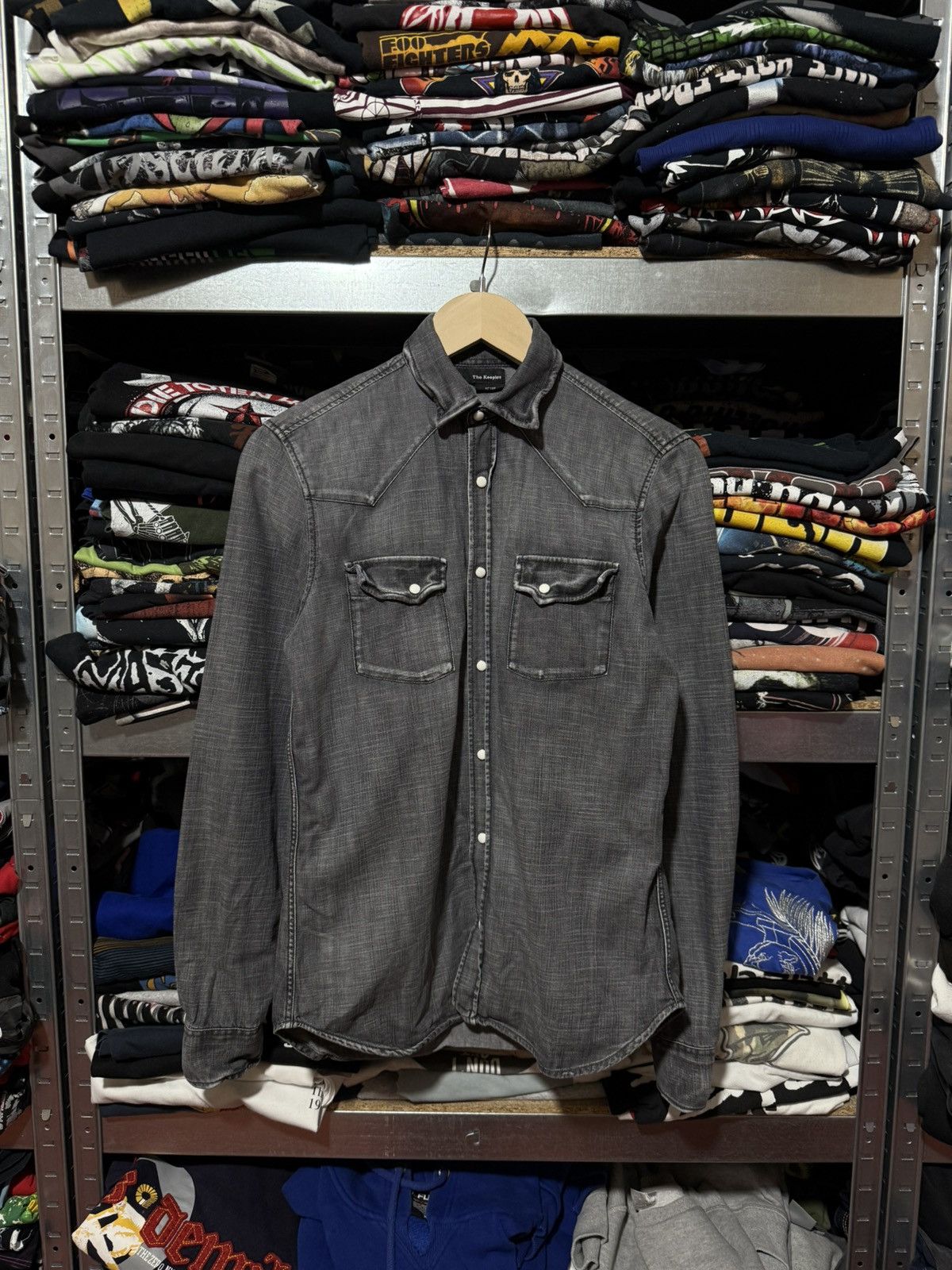 The Kooples Rare The Kooples Jeans Fitted Distressed Button Shirt Y2K Size US S / EU 44-46 / 1 - 1 Thumbnail