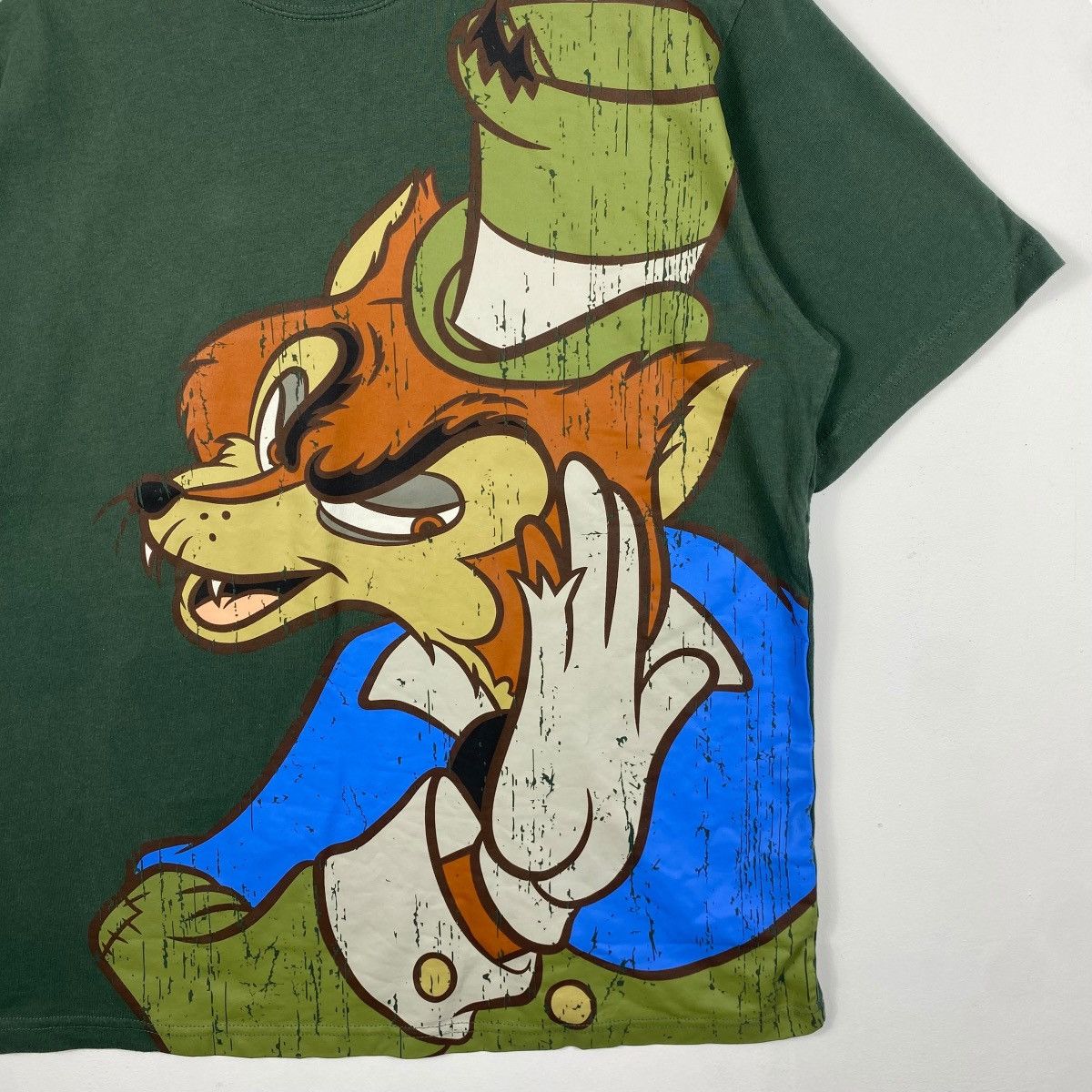Disney Vintage Pinocchio FOULFELLOW Cartoon Graphic Tee Shirt Large Size US L / EU 52-54 / 3 - 2 Thumbnail