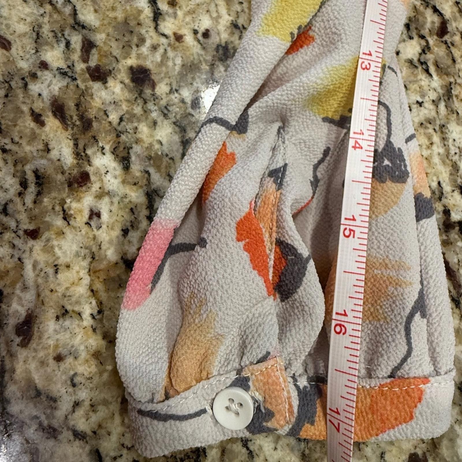 Celine C&E pastel floral crop sleeve top SZ M Size M / US 6-8 / IT 42-44 - 10 Thumbnail