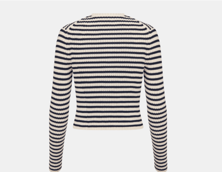 Dior o1w1db10925 444W15 Twinset Sweater in White/Navy Blue Size XL / US 12-14 / IT 48-50 - 2 Thumbnail