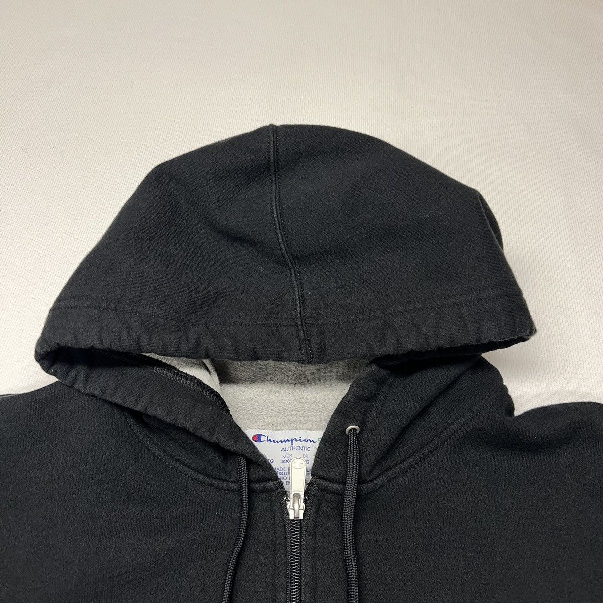 Champion Champion Hoodie Black Zip Sweatshirt Sweater Logo Authentic Size US XXL / EU 58 / 5 - 4 Thumbnail