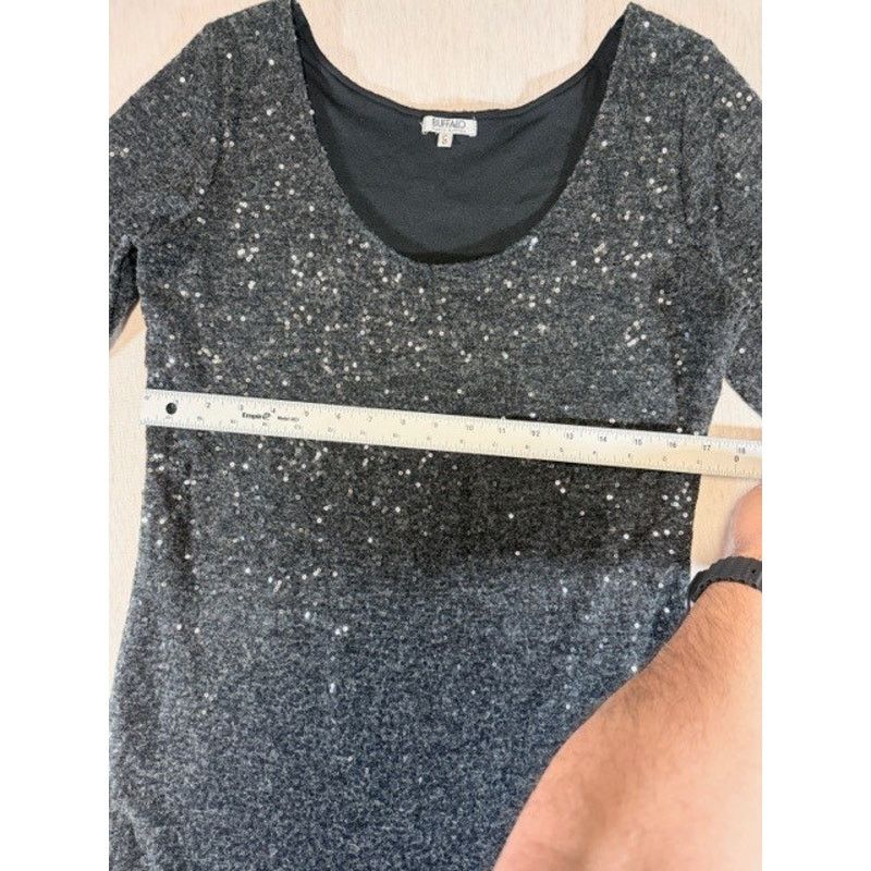 Buffalo David Bitton Buffalo David Bitton Dress Size Large Black Sequin Bodycon Size L / US 10 / IT 46 - 6 Thumbnail