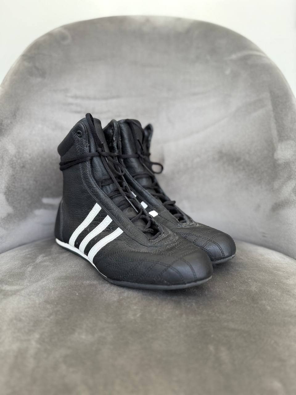 Adidas Adidas Prajna 00s Leather Black Boxing wrestling Boots Size US 6.5 / IT 36.5 - 1 Thumbnail