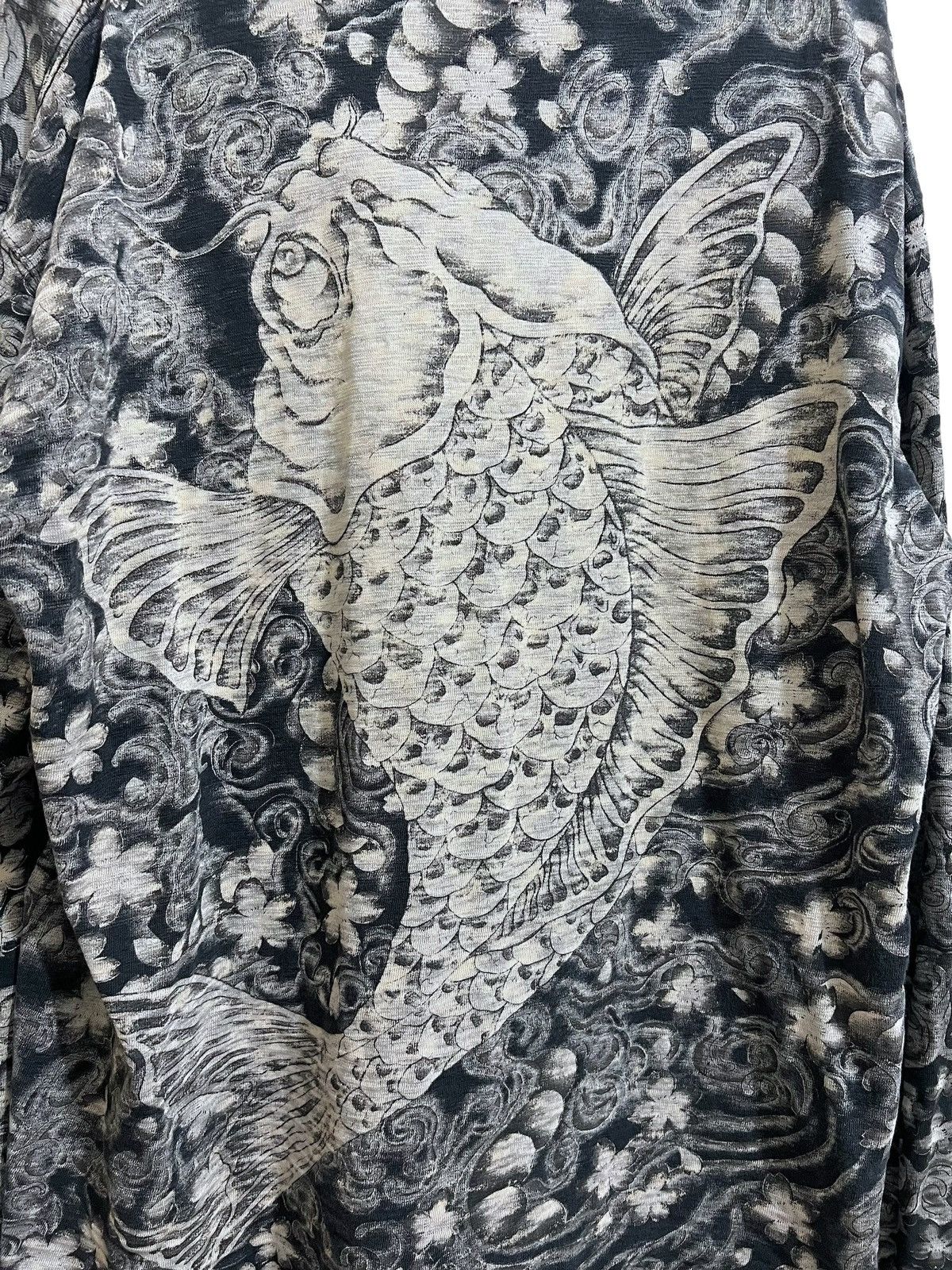 If Six Was Nine × Japanese Brand Vintage satori art sukajan koi long slevee tee Size US XL / EU 56 / 4 - 4 Thumbnail