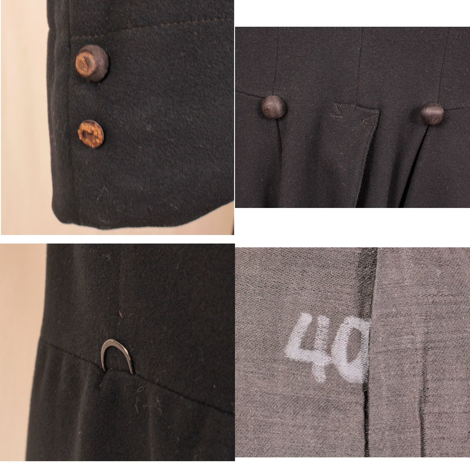 Vintage Edwardian Frock Coat Men’s Black Wool Vintage 1900s Size M Late Victorian Edwardian Coat Mens Size US M / EU 48-50 / 2 - 8 Thumbnail