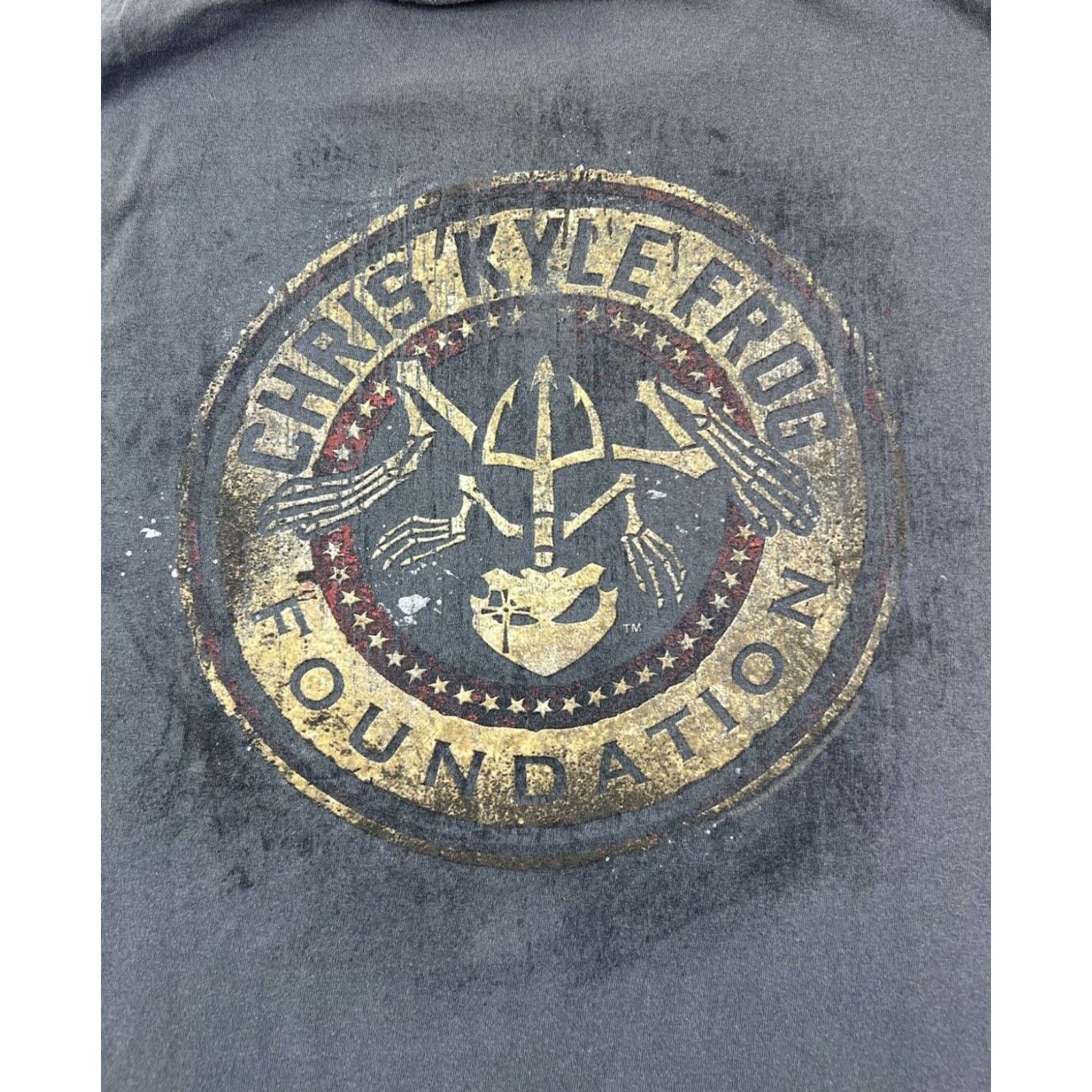 Vintage Chris Kyle Frog Foundation Grey T Shirt Size Large Size US L / EU 52-54 / 3 - 6 Thumbnail