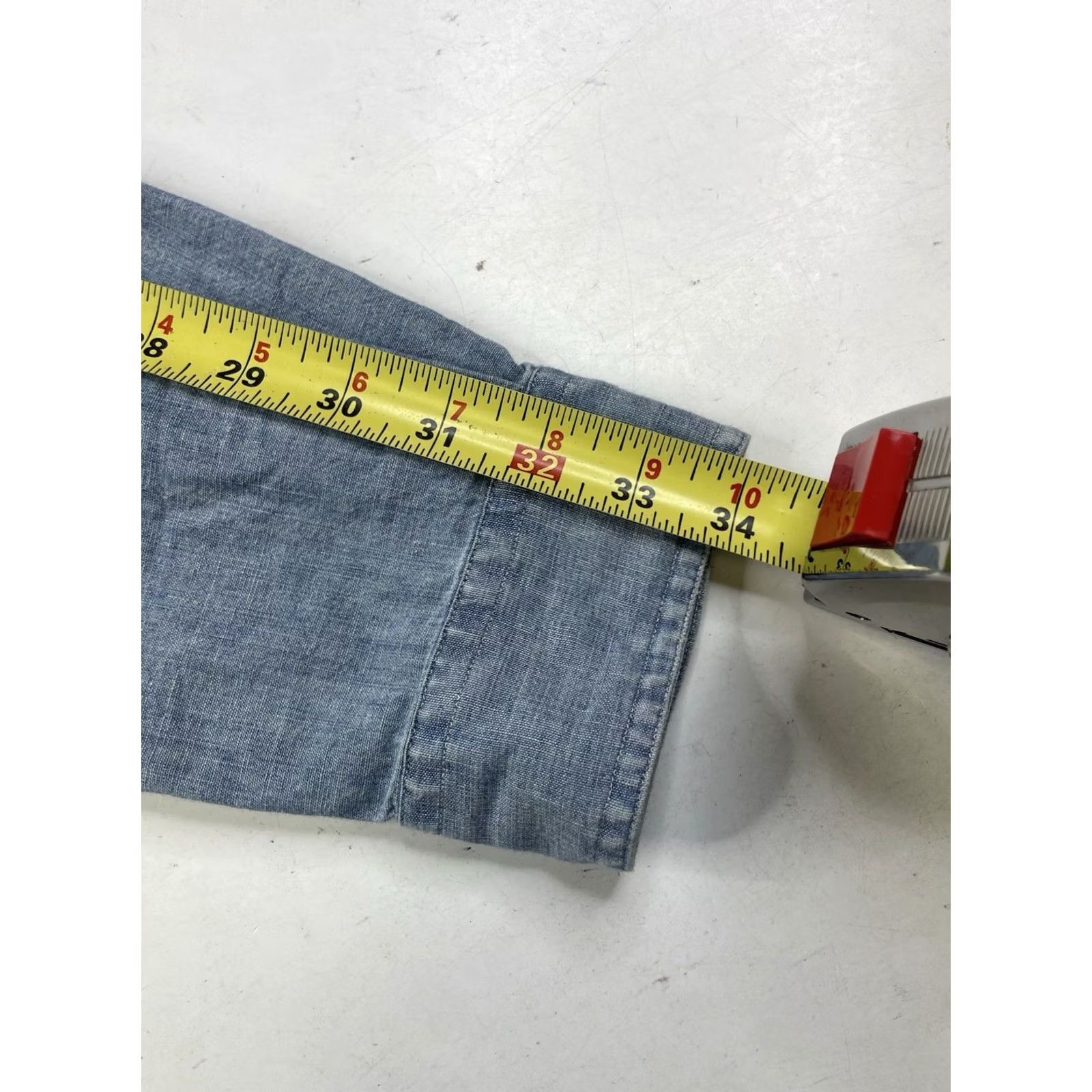 Polo Ralph Lauren VINTAGE Polo Ralph Lauren Chambray Denim Pocket Shooting Shirt L Blue Cotton Button-Up Men"} Size US L / EU 52-54 / 3 - 7 Thumbnail