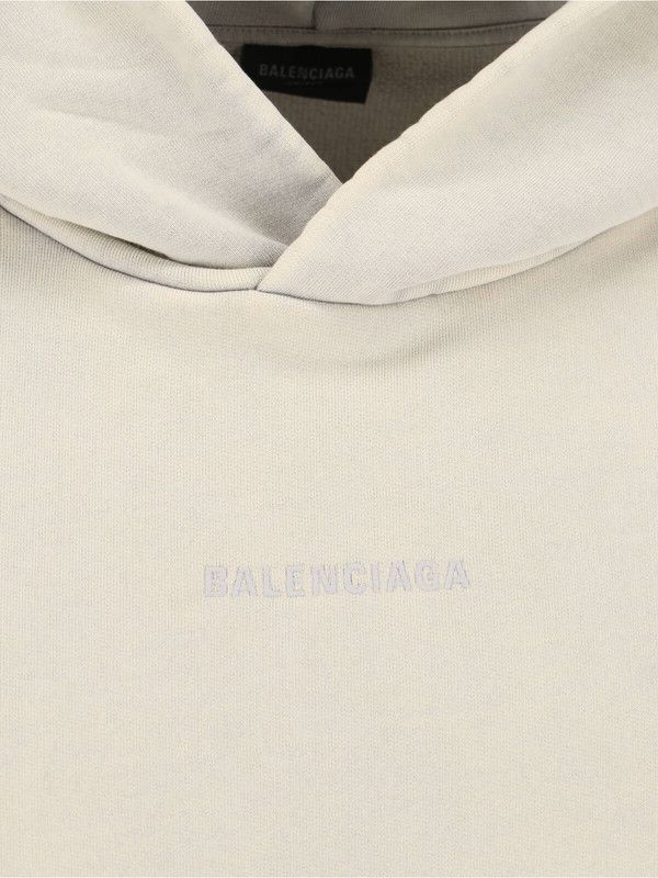 Balenciaga o1w1db10226 New Balenciaga Back Hoodie Medium Fit In Ivory Size US XS / EU 42 / 0 - 4 Thumbnail