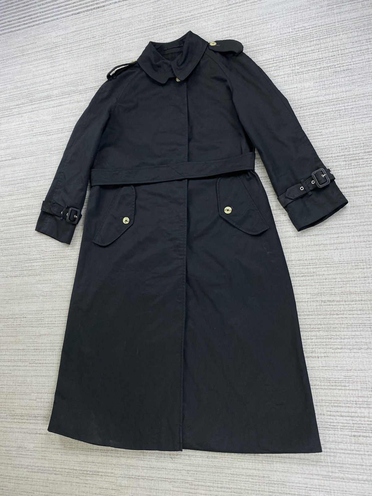 Burberry Vintage Burberry Full Black Trench Coat Size M / US 6-8 / IT 42-44 - 5 Thumbnail