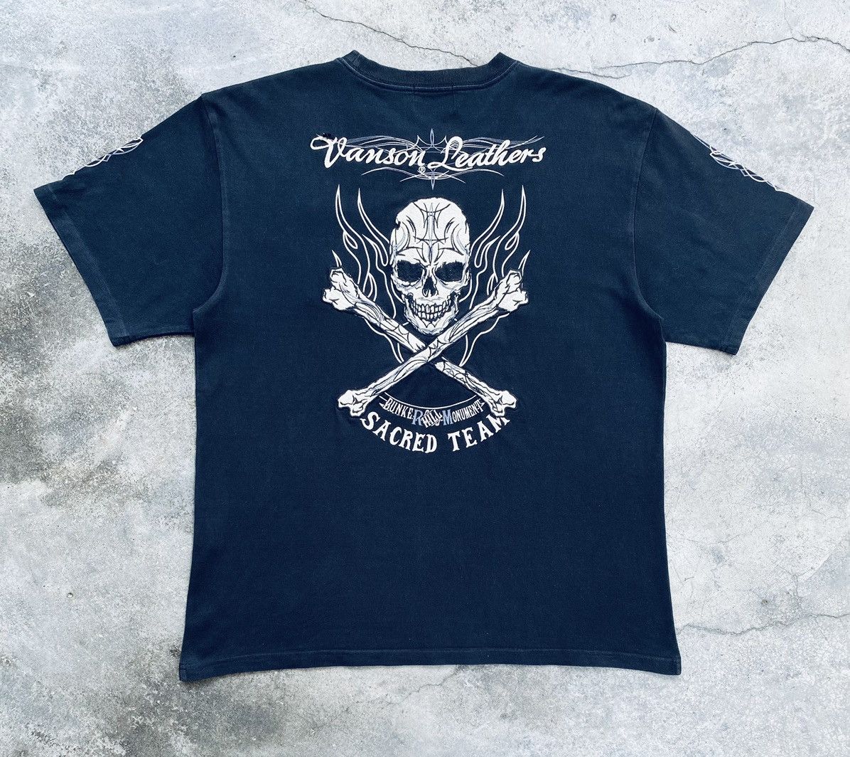 Vanson Leathers Vintage Rare Vanson Leathers Skull Rare Tees Size US XXL / EU 58 / 5 - 2 Thumbnail