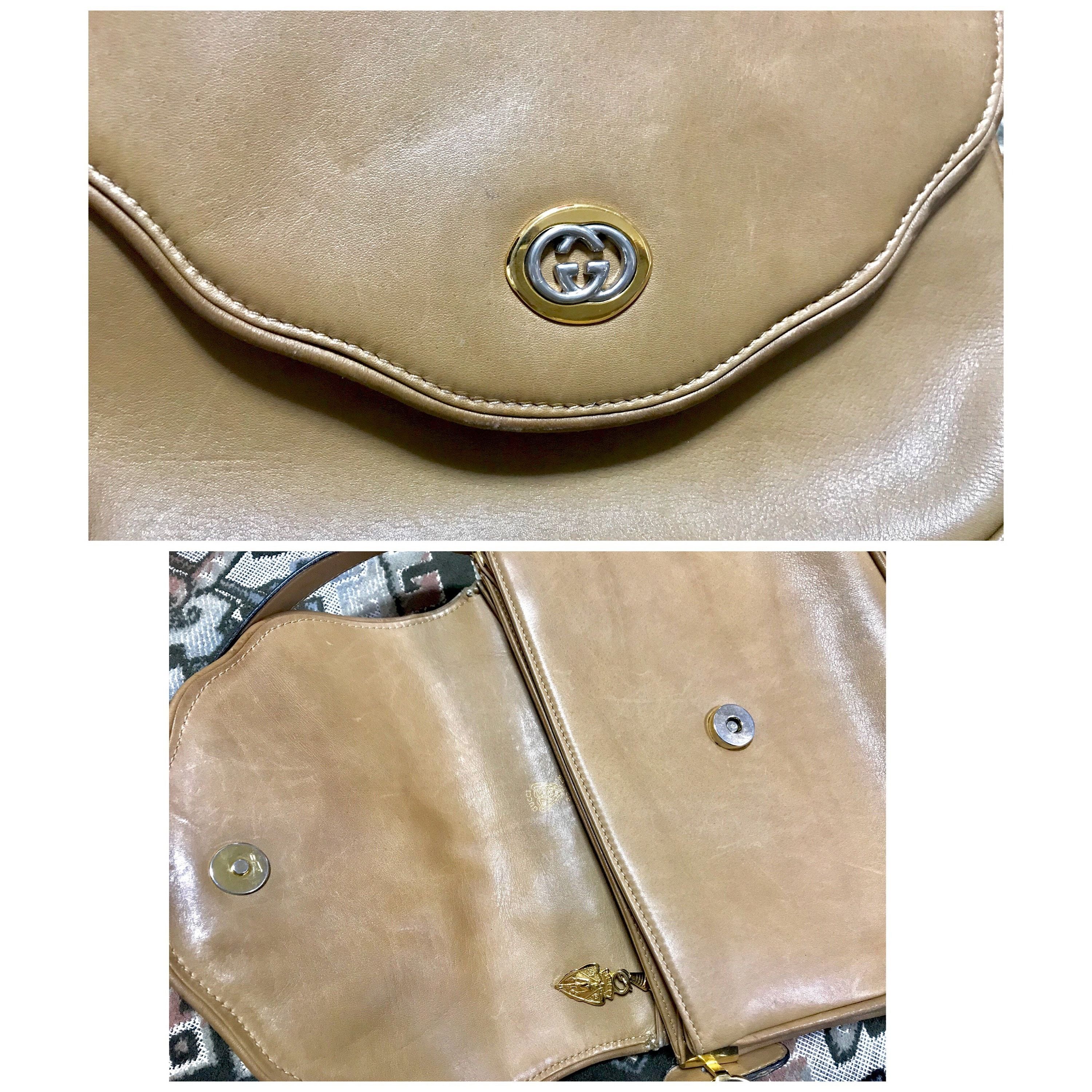 Gucci Vintage Gucci nude brown shoulder bag with gg mark Size ONE SIZE - 6 Thumbnail